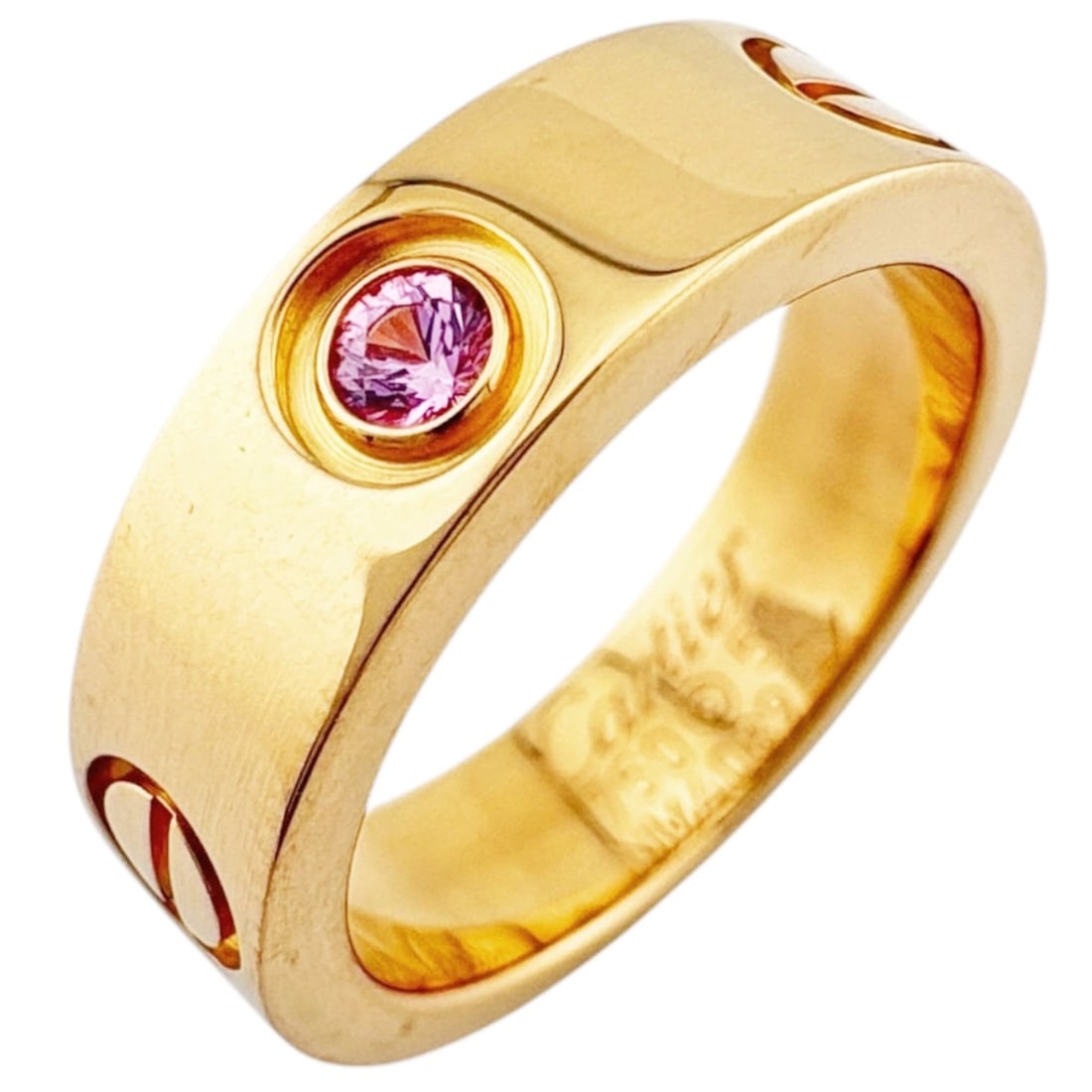 Cartier Love Ring, 1, 18K Pink Gold, Sapphire 51ct, Women's, CARTIER: --- Catalog ---Category: SizeJP Size: 11US Size: 6Category: DesignType: Band ringGender: WomenMaterial: Pink gold (18K)Category: GeneralBrand: CartierCountry of Origin: France--- Item List ---Section:
