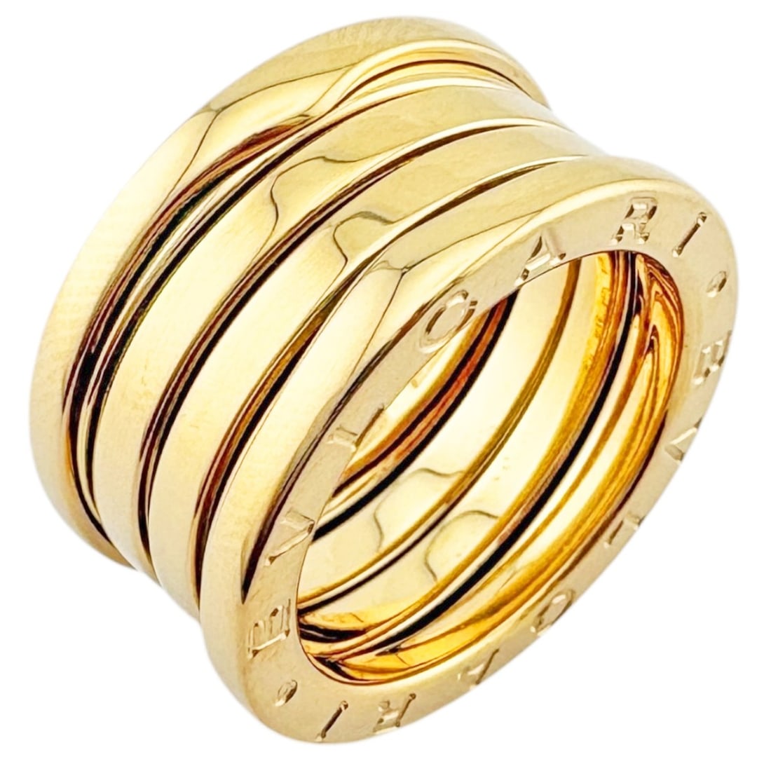 Bvlgari Bulgari B.zero1 4-band ring, 18K yellow gold, women's ring.: --- Catalog ---Category: SizeJP Size: 8.5US Size: 4.5Category: DesignType: Band ringGender: WomenMaterial: Yellow gold (18K)Category: GeneralBrand: BvlgariCountry of Origin: Italy--- Item List ---Sect