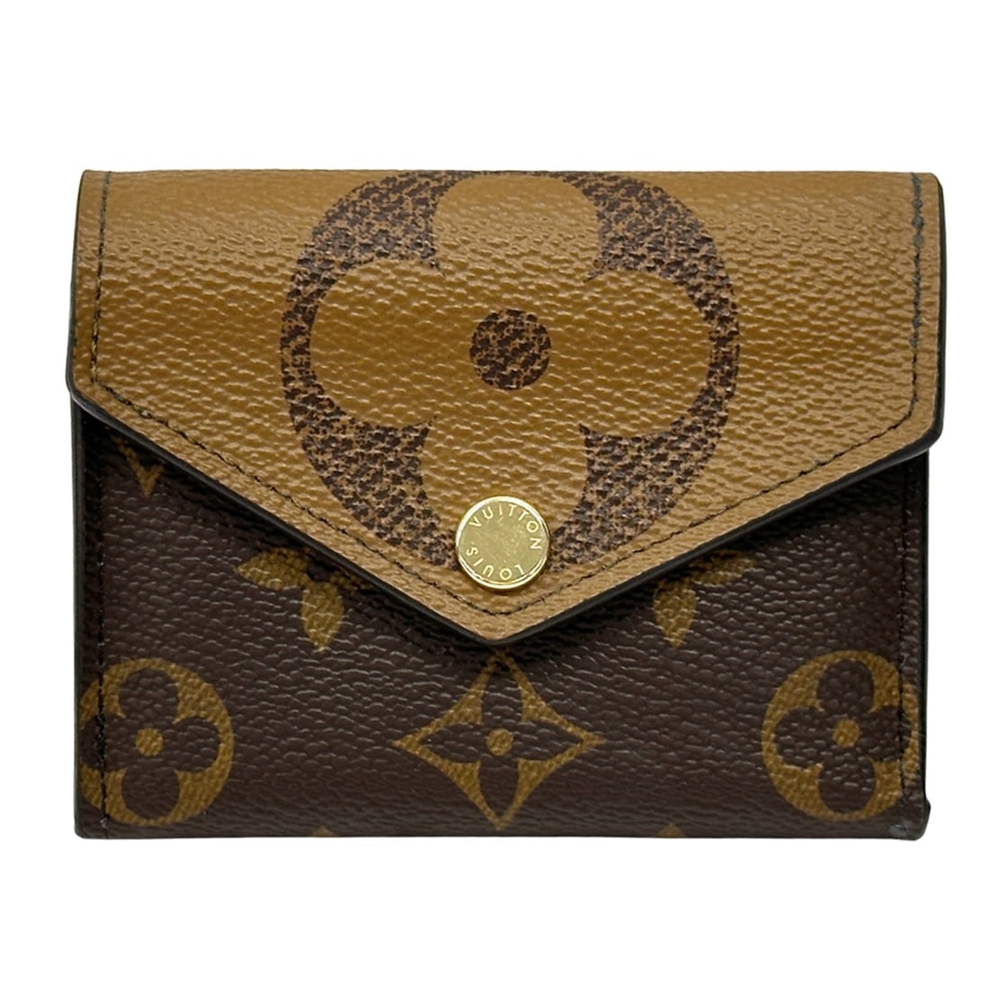 Louis Vuitton LOUIS VUITTON Monogram Giant Reverse Women's Tri-fold Wallet Portefeuille Zoé Brown: --- Catalog ---Category: SizeSize (HxWxD): 7.5cm x 9.5cm x 3cm / 2.95'' x 3.74'' x 1.18''Category: DesignType: Wallet (tri-fold)Color: Brown, MonogramGender: WomenMaterial: Monogram Category: GeneralM