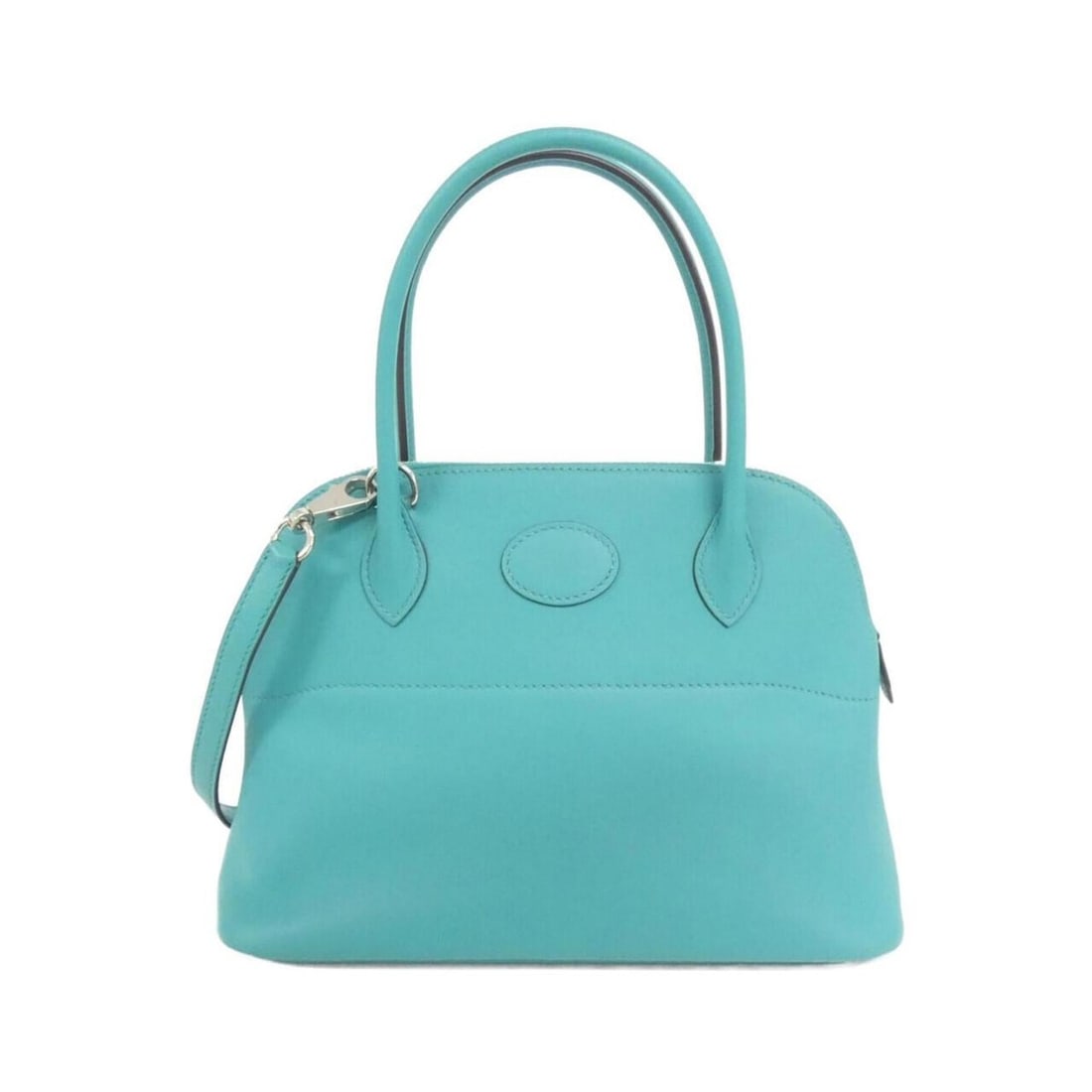 Hermes Bolide 27cm 047653CK Handbag: --- Catalog ---Category: SizeSize (HxWxD): 19.5cm x 27cm x 9.5cm / 7.67'' x 10.62'' x 3.74''Category: DesignType: HandbagColor: Blue paonGender: WomenMaterial: Swift leather Hardware Color: SilverCate