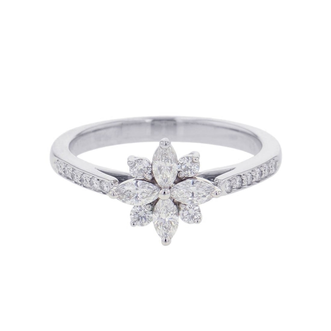 Tiffany & Co. Victoria Cluster Diamond Ring, Pt950 Platinum, Ring Size Approx.: --- Catalog ---Category: SizeJP Size: 10US Size: 5.5Category: DesignType: Band ringColor: PlatinumStone: DiamondGender: WomenMaterial: Platinum 950Category: GeneralBrand: Tiffany--- Item List ---Secti