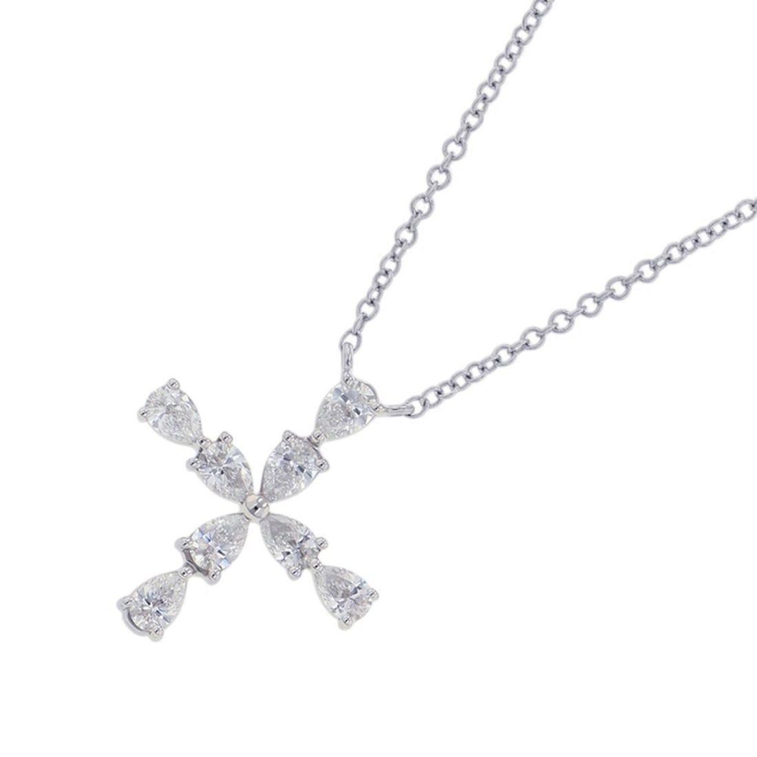 Harry Winston Necklace Shape Mini Cross Pendant with 8 Diamonds (approx. 0.48ct total) in Pt950: --- Catalog ---Category: SizePendant Size: 16.8mm x 14.3mm / 0.66'' x 0.56''Neck Circumference: 41 cm / 16.14''Category: DesignColor: PlatinumStone: DiamondGender: WomenMaterial: Platinum 950Pendant T