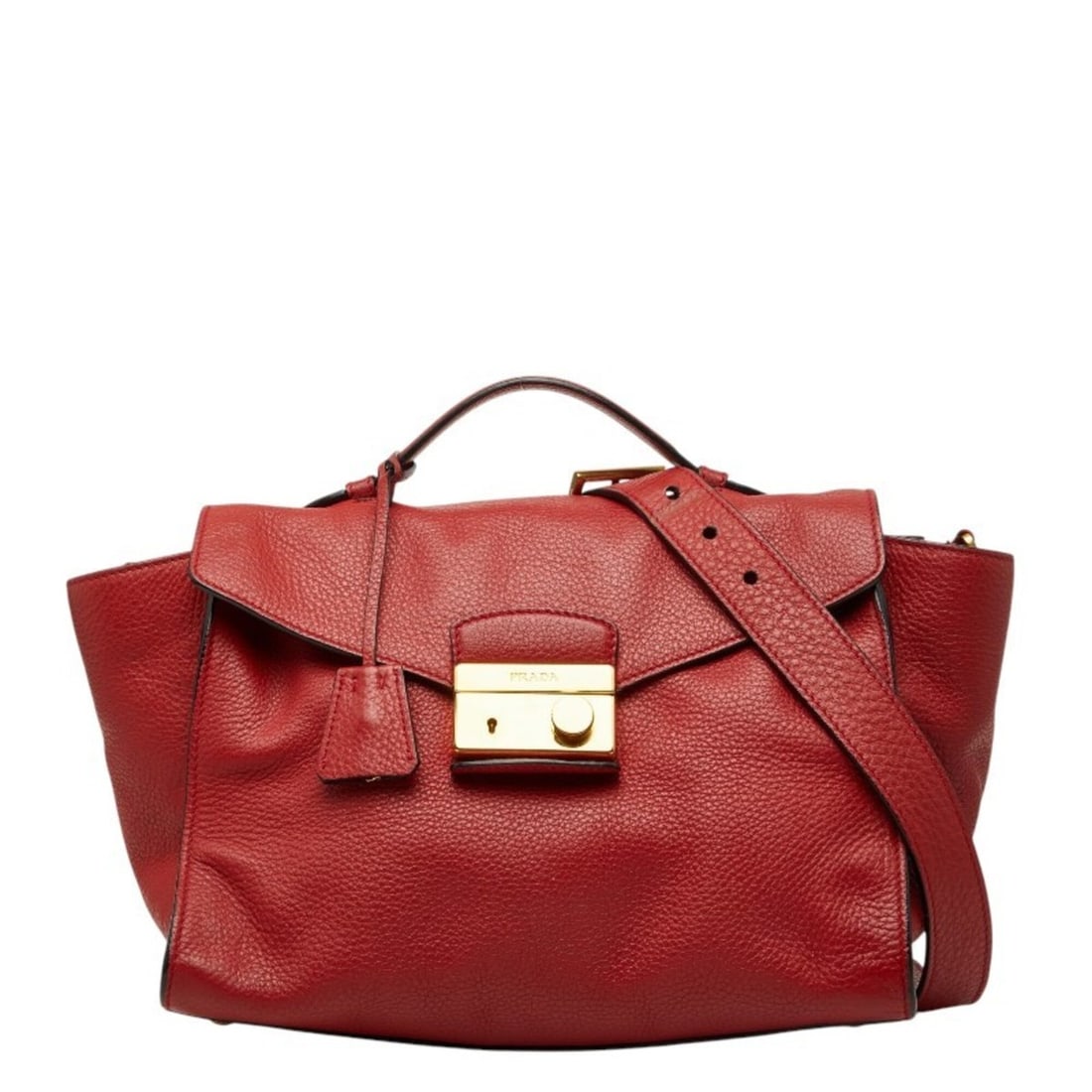 Prada Handbag Shoulder Bag 2WAY BR5034 Red Leather Women's PRADA: --- Catalog ---Category: SizeSize (HxWxD): 20.5cm x 27cm x 16cm / 8.07'' x 10.62'' x 6.29''Category: DesignType: Handbag, Shoulder bagColor: Red colorGender: WomenMaterial: Leather Category: GeneralMP