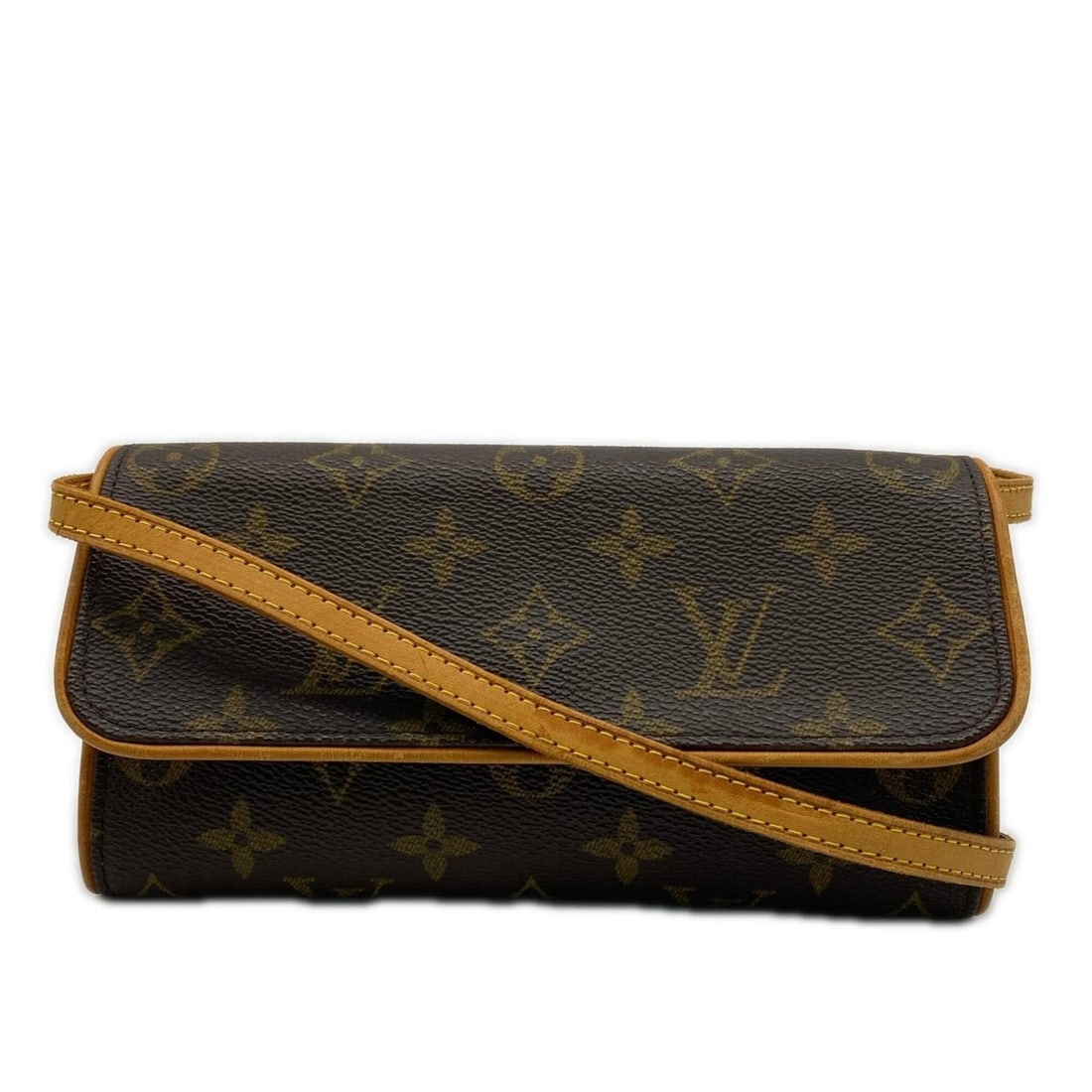 LOUIS VUITTON Monogram Pochette Twin PM M51854 Shoulder Bag Brown Leather Women's: --- Catalog ---Category: SizeSize (HxWxD): 9.5cm x 19cm x 2cm / 3.74'' x 7.48'' x 0.78''Strap Length: 114cm / 44.88''Category: DesignType: Pochette, Shoulder bagColor: BrownGender: WomenClosure: FlapM