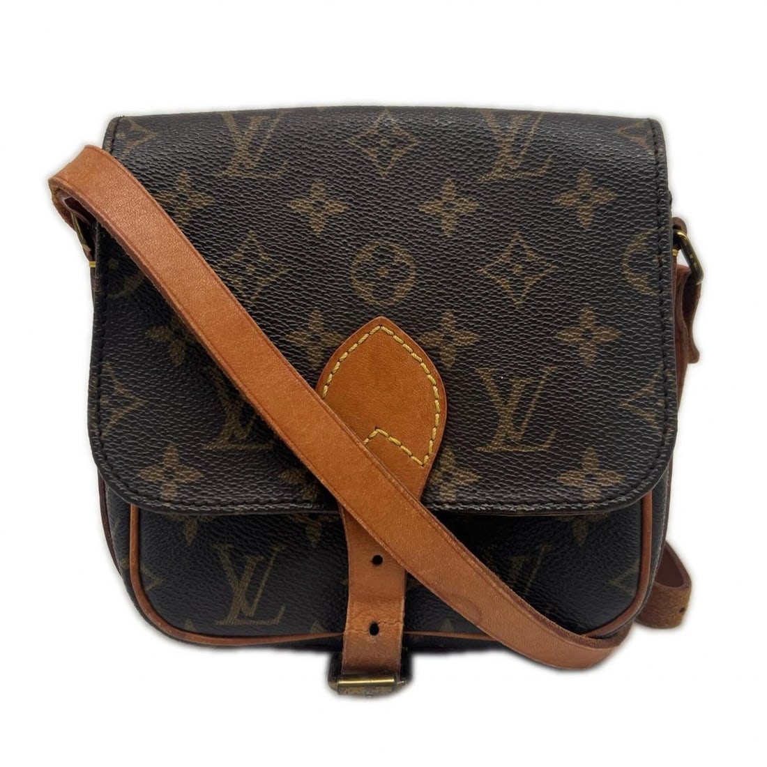 LOUIS VUITTON Monogram Cartouchiere PM M51254 Shoulder Bag Brown Beige Leather Women's: --- Catalog ---Category: SizeSize (HxWxD): 15cm x 16cm x 5cm / 5.9'' x 6.29'' x 1.96''Strap Length: 126cm / 49.6''Category: DesignType: Shoulder bagColor: Beige, BrownGender: WomenClosure: BeltMateria