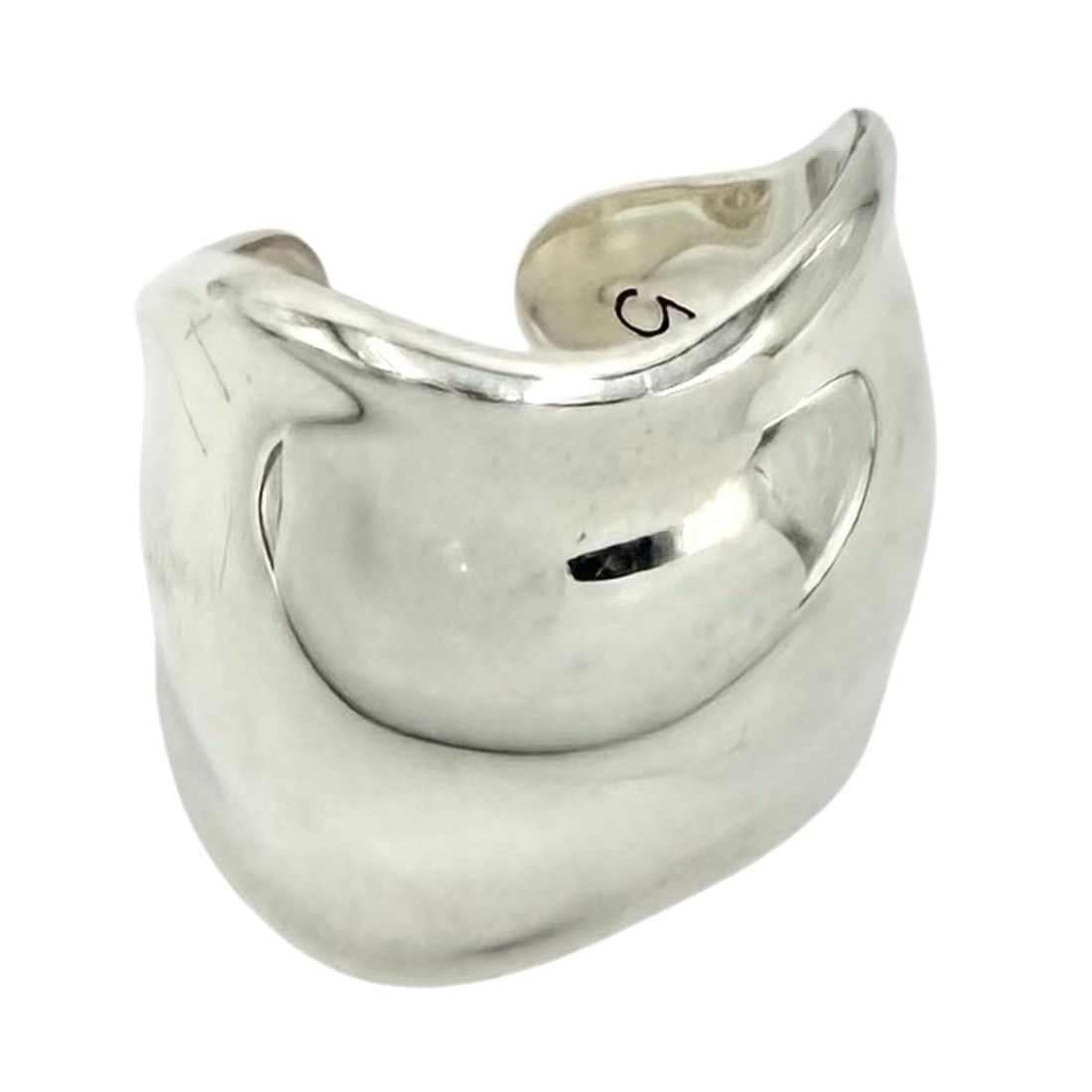 Tiffany & Co. Women's Elsa Peretti Bone Cuff Ring, Size 5, Sterling Silver 925, Approx. 74238300,: --- Catalog ---Category: SizeWeight: 8.3g / 0.29oz.JP Size: 9.5US Size: 5Brand Size: SCategory: DesignType: Band ringMetal: SilverGender: WomenMetal Purity: Silver925Category: GeneralBrand: Tiffany---