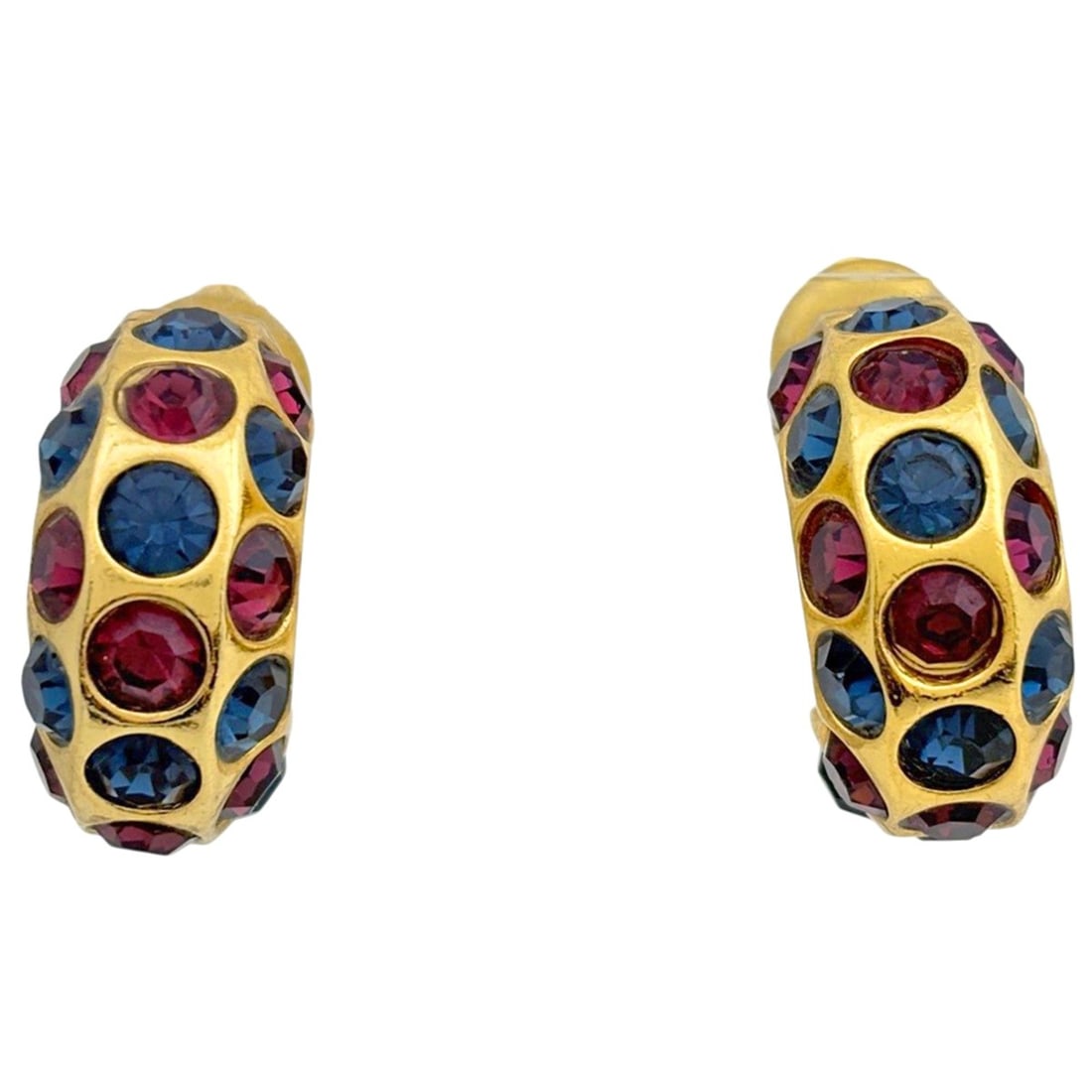 Christian Dior colored stone earrings, gold plated, for women.: --- Catalog ---Category: SizeSize (HxWxD): 2.60mm x 1.20mm / 0.10'' x 0.05''Category: DesignType: Clip earringsColor: GoldGender: WomenMaterial: Gold platingCategory: GeneralBrand: Christian Dior--- I