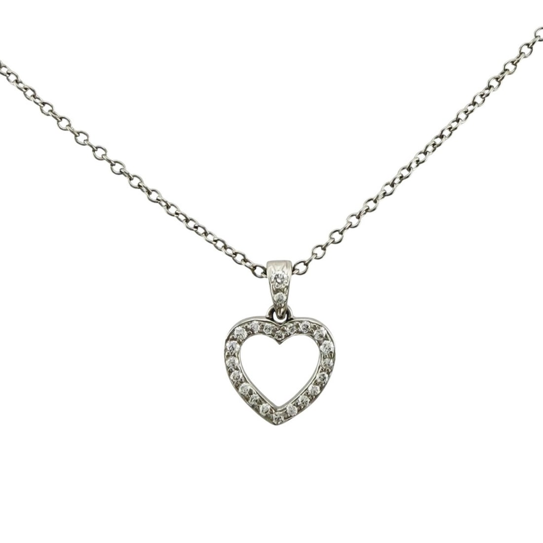 Tiffany Metro Heart Necklace, & Co. Pt950 Platinum Diamond Men's Women's.: --- Catalog ---Category: SizePendant Size: 12.5mm x 9mm / 0.49'' x 0.35''Neck Circumference: 41 cm / 16.14''Category: DesignColor: SilverGender: Men,WomenHandmade: YesMaterial: Platinum 950Necklace Ty