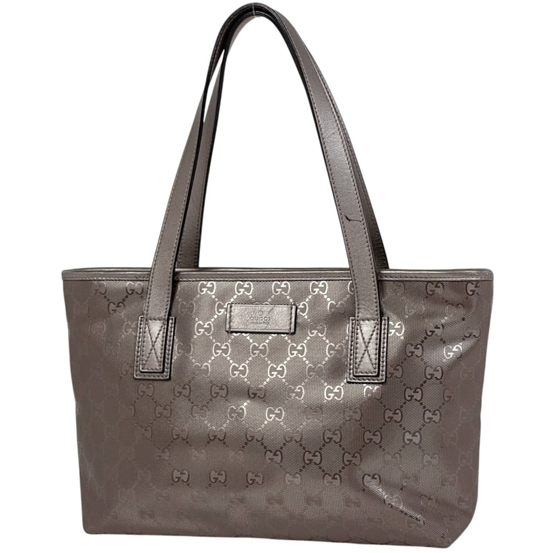 Gucci GG Imprime Tote Bag, pattern, metallic coated canvas, pink gold, 211138: --- Catalog ---Category: SizeSize (HxWxD): 20cm x 29cm x 9cm / 7.87'' x 11.41'' x 3.54''Category: DesignType: Tote bagColor: Gold, PinkGender: WomenMaterial: Coated canvas Category: GeneralLine: GG Im
