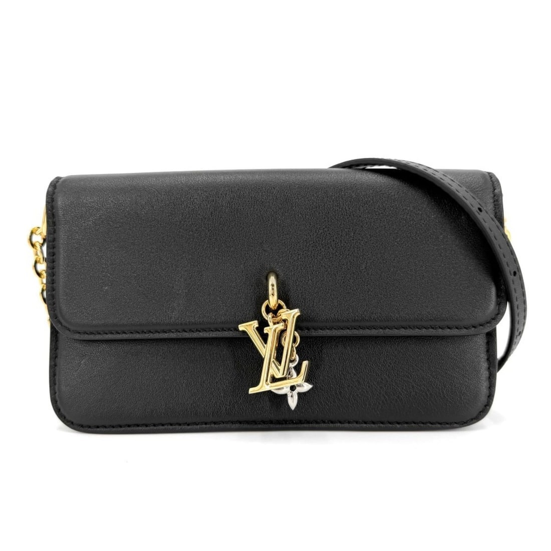 Louis Vuitton Chain Wallet for Women, LV Bloom on Shoulder Bag, M14564, Leather, Black, Gold and: --- Catalog ---Category: SizeSize (HxWxD): 11cm x 20cm x 3.5cm / 4.33'' x 7.87'' x 1.37''Category: DesignType: Shoulder bagColor: BlackGender: WomenMaterial: Leather Category: GeneralMPN: M14564Brand: