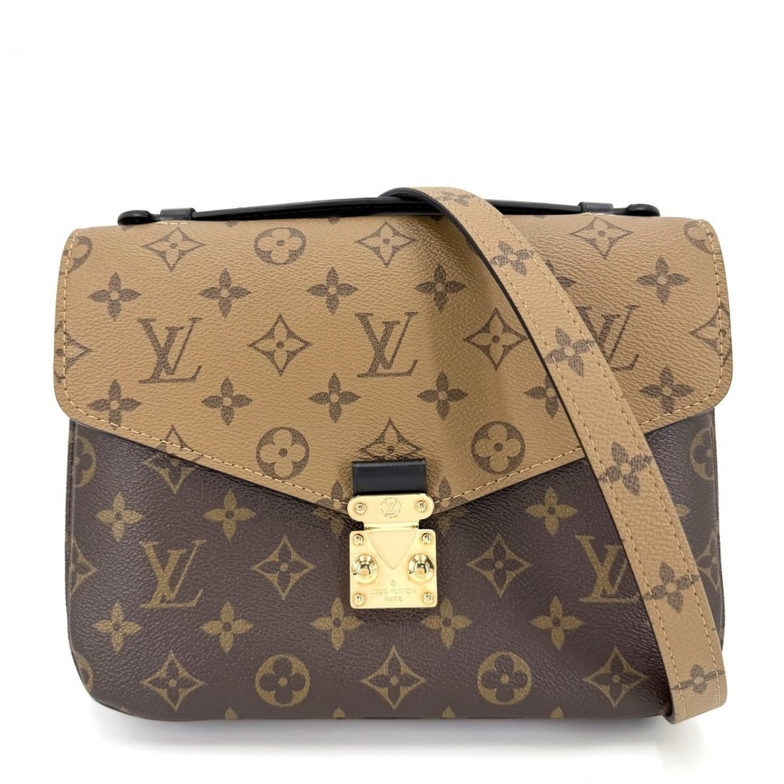 Louis Vuitton Women's Monogram Reverse Pochette Metis MM Handbag Shoulder Bag Crossbody LOUIS: --- Catalog ---Category: SizeSize (HxWxD): 18cm x 25cm x 6cm / 7.08'' x 9.84'' x 2.36''Category: DesignType: Handbag, Shoulder bagColor: BrownGender: WomenMaterial: Monogram Reverse Category: GeneralM