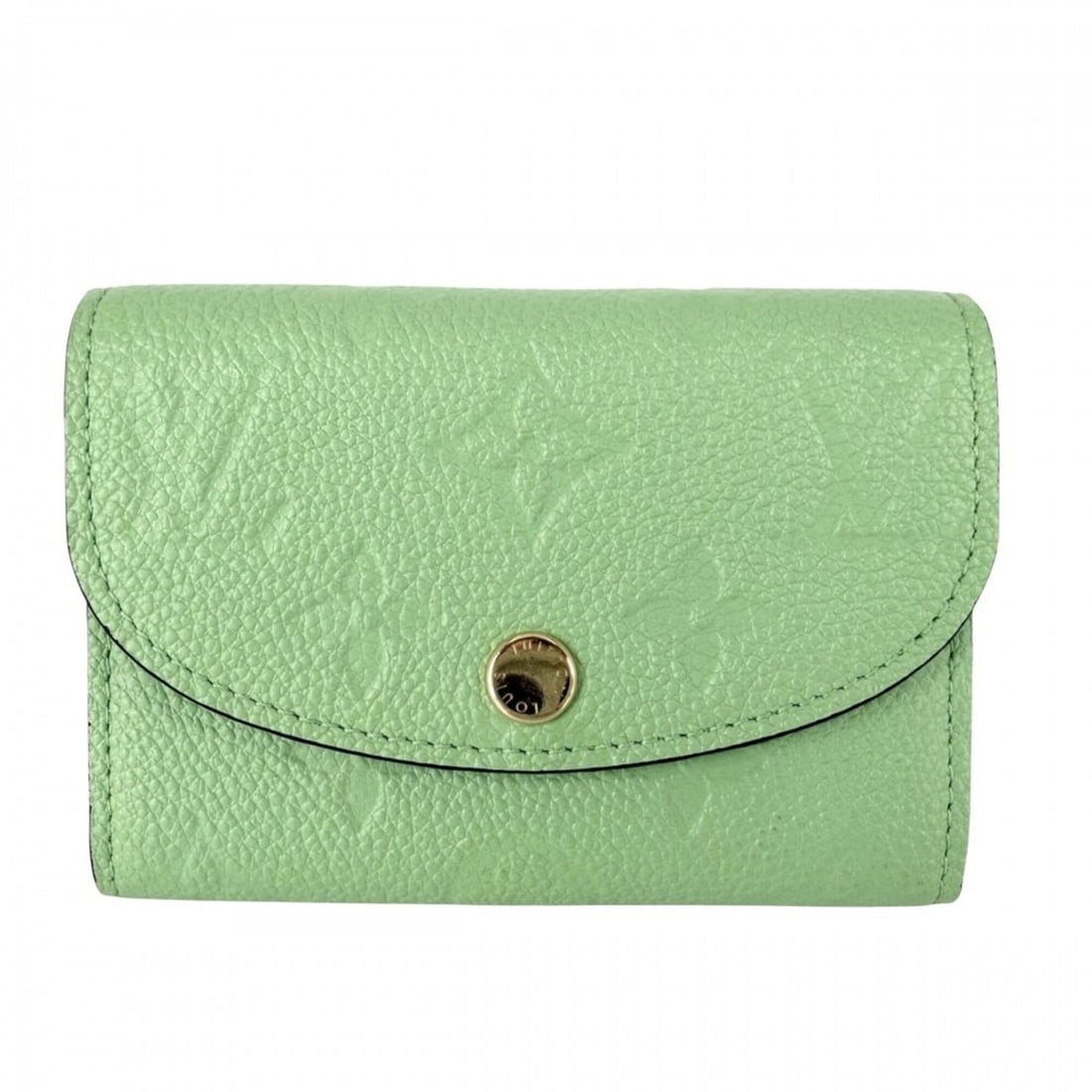 Louis Vuitton Women's Bi-fold Wallet, Monogram Empreinte, Portemonnaie Rosalie Mini Snap Button: --- Catalog ---Category: SizeSize (HxWxD): 8cm x 11cm x 1cm / 3.14'' x 4.33'' x 0.39''Category: DesignType: Wallet (bi-fold)Color: GreenGender: WomenMaterial: Monogram Empreinte Category: GeneralMPN: 