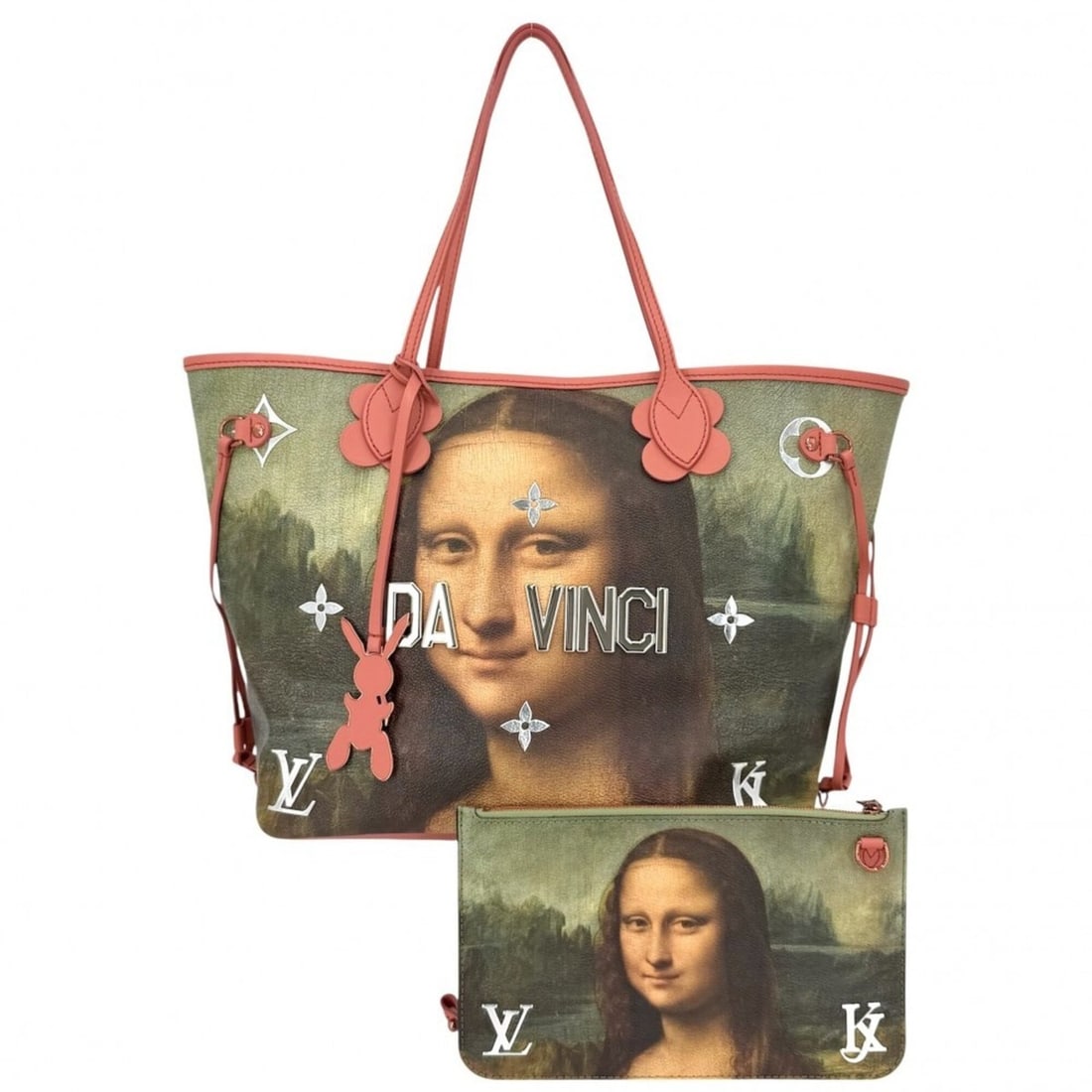 Louis Vuitton Women's Masters Collection Neverfull MM Tote Bag, Mona Lisa Poppy Petal, Shoulder Jeff: --- Catalog ---Category: SizeSize (HxWxD): 28cm x 32cm x 15cm / 11.02'' x 12.59'' x 5.9''Category: DesignType: Tote bagColor: Multi-color, PinkGender: WomenMaterial: Monogram Category: GeneralMPN: M43