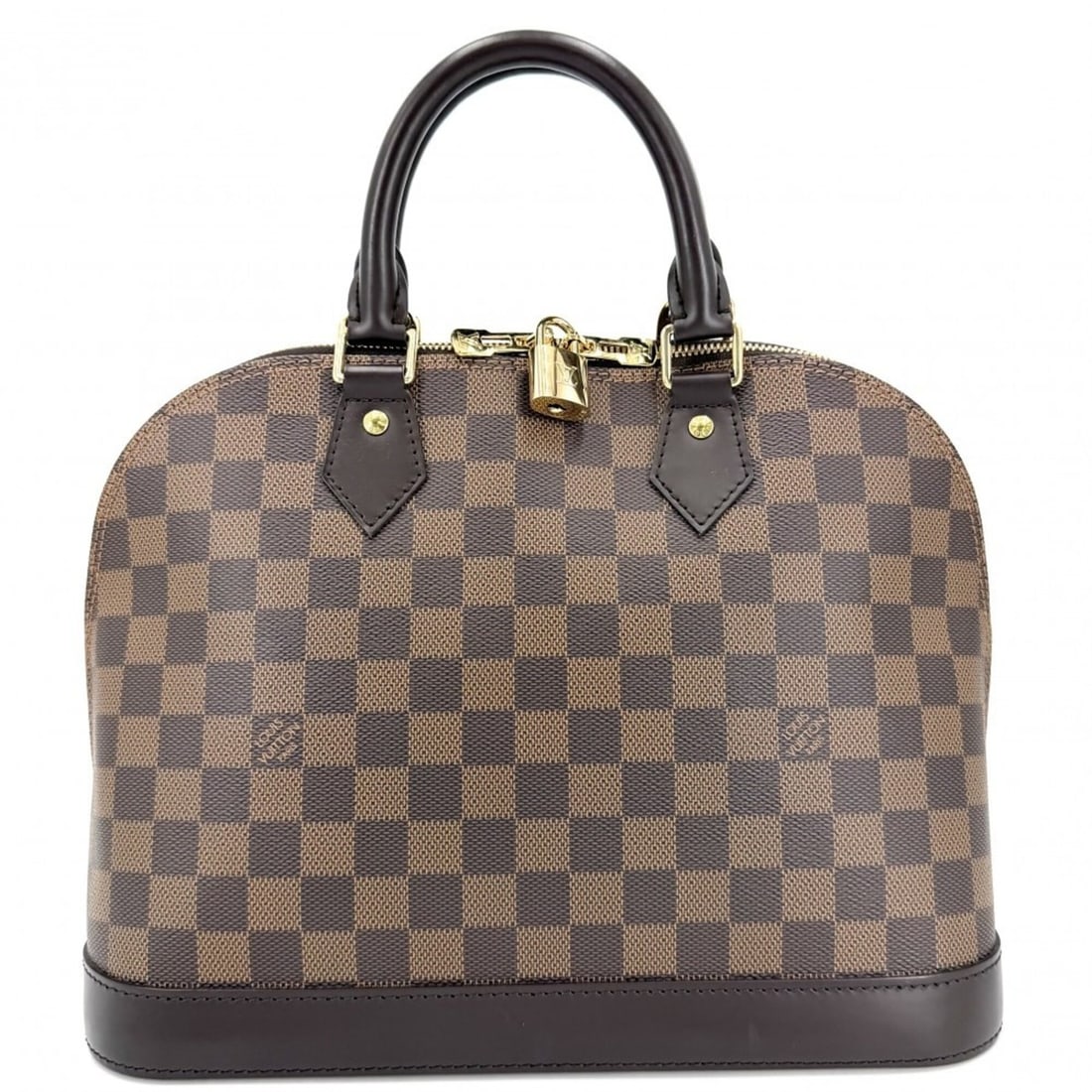 Louis Vuitton Alma PM handbag for women, N53151, Damier canvas, brown, gold hardware.: --- Catalog ---Category: SizeSize (HxWxD): 23.5cm x 30cm x 15cm / 9.25'' x 11.81'' x 5.9''Category: DesignType: HandbagColor: BrownGender: WomenMaterial: Damier Canvas Category: GeneralMPN: N53151Bran