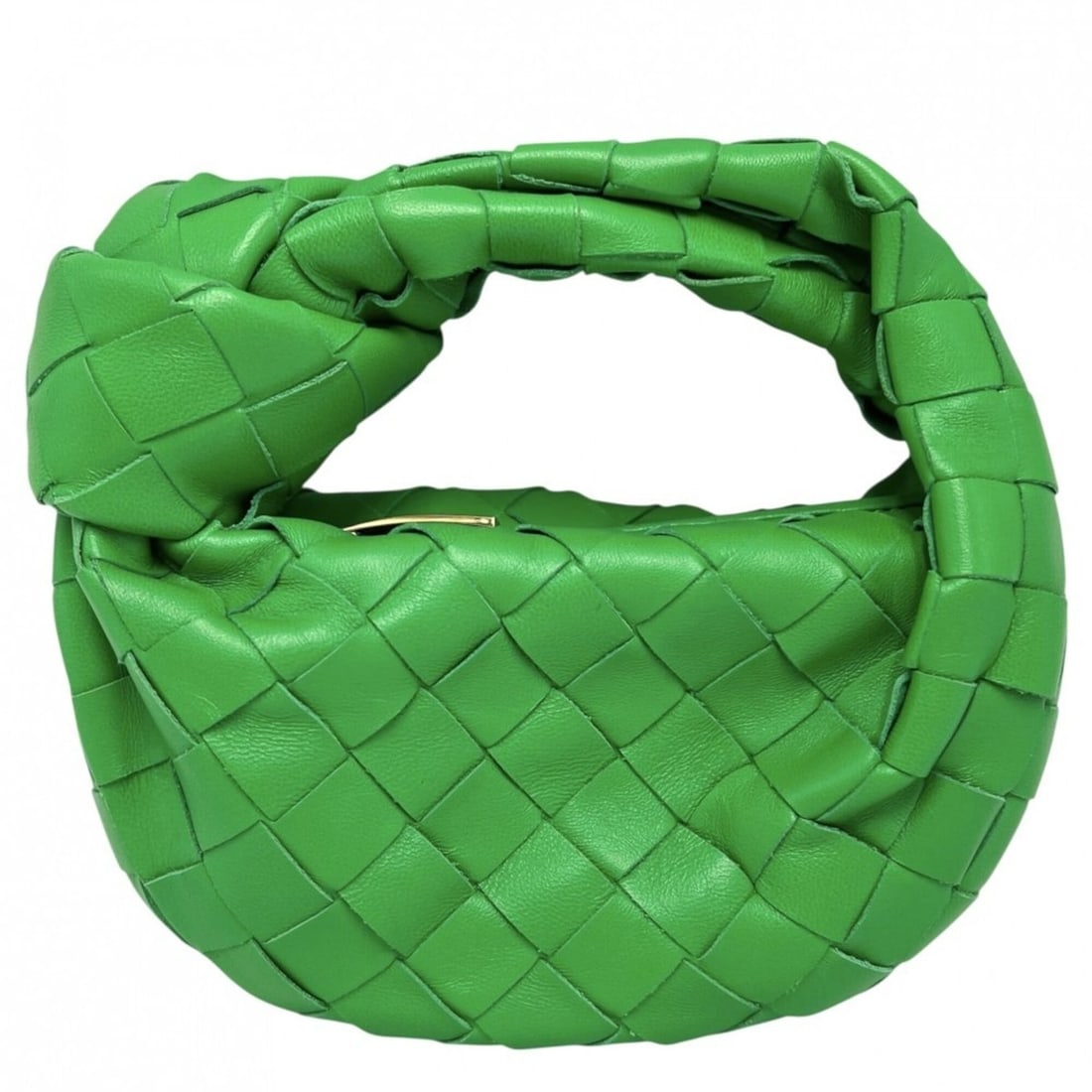 Bottega Veneta handbag for women, Intrecciato Candy Jodie mini bag, leather, green, gold hardware.: --- Catalog ---Category: SizeSize (HxWxD): 10cm x 16cm x 2.5cm / 3.93'' x 6.29'' x 0.98''Category: DesignType: HandbagColor: GreenGender: WomenMaterial: Leather Category: GeneralBrand: Bottega Veneta-