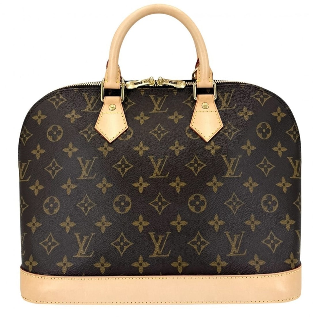 Louis Vuitton Alma PM handbag for women, brown, LOUIS VUITTON M51130, Monogram canvas, gold: --- Catalog ---Category: SizeSize (HxWxD): 24cm x 30cm x 16cm / 9.44'' x 11.81'' x 6.29''Category: DesignType: HandbagColor: BrownGender: WomenMaterial: Monogram , Canvas Category: GeneralBrand: Louis