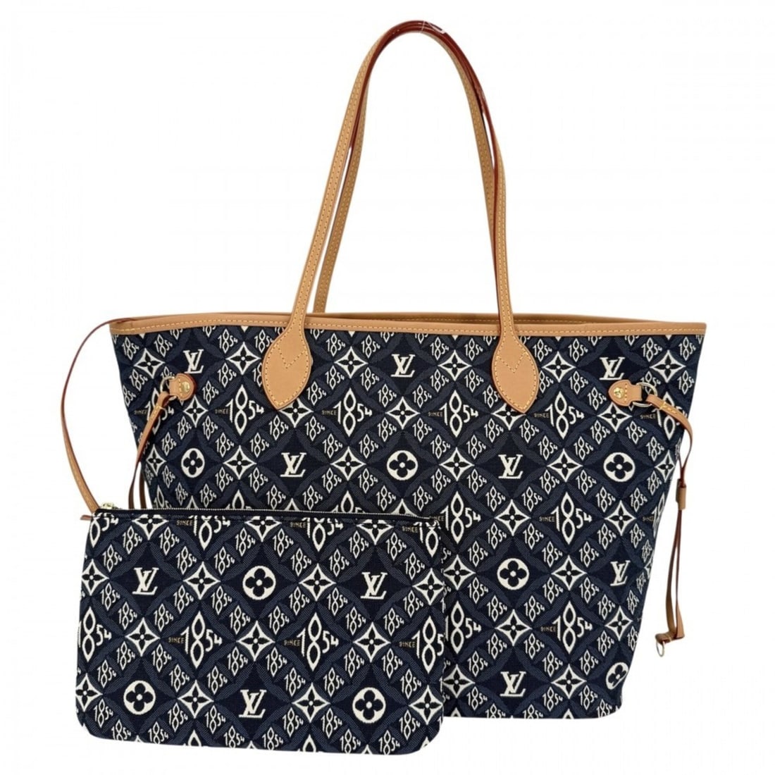 Louis Vuitton Neverfull MM Tote Bag for Women, Monogram Jacquard, Handbag/Shoulder Bag, SINCE 1854,: --- Catalog ---Category: SizeSize (HxWxD): 29cm x 46cm x 15cm / 11.41'' x 18.11'' x 5.9''Category: DesignType: Handbag, Pouch, Tote bagColor: Brown, NavyGender: WomenMaterial: Monogram Category: Gener