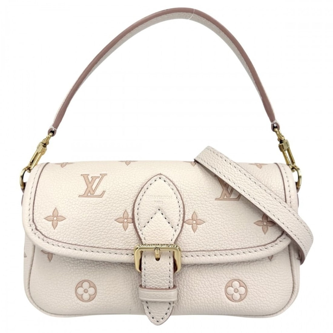 Louis Vuitton Women's Nano Diane Handbag Mini Bag Shoulder Crossbody LOUIS VUITTON M13642 Monogram: --- Catalog ---Category: SizeSize (HxWxD): 10.5cm x 19cm x 6.5cm / 4.13'' x 7.48'' x 2.55''Category: DesignType: Handbag, Shoulder bagColor: Beige, PinkGender: WomenMaterial: Monogram Empreinte Catego