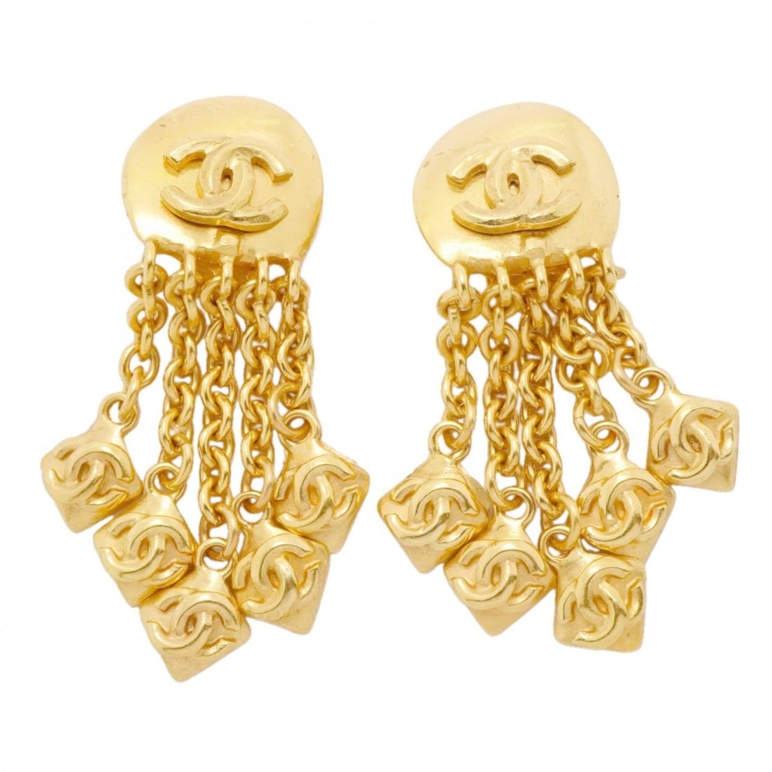 Chanel earrings, Coco Mark, GP plated, gold, women's. (1 of 11)