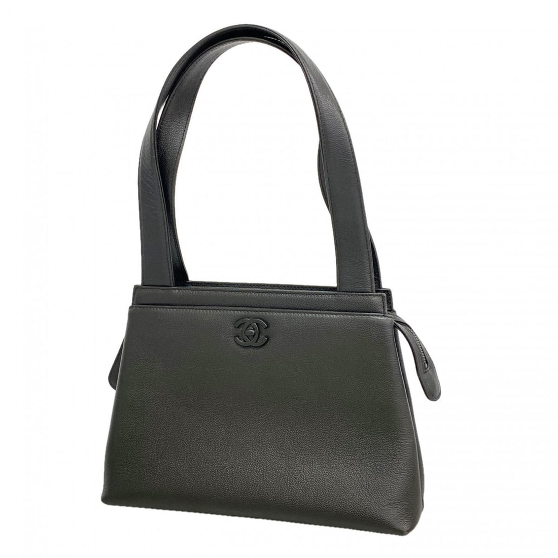 Chanel handbag, caviar leather, black, for women.: --- Catalog ---Category: SizeSize (HxWxD): 18cm x 24.5cm x 7.5cm / 7.08'' x 9.64'' x 2.95''Category: DesignType: HandbagColor: BlackGender: WomenMaterial: Grained Calfskin Category: GeneralBrand: Chan