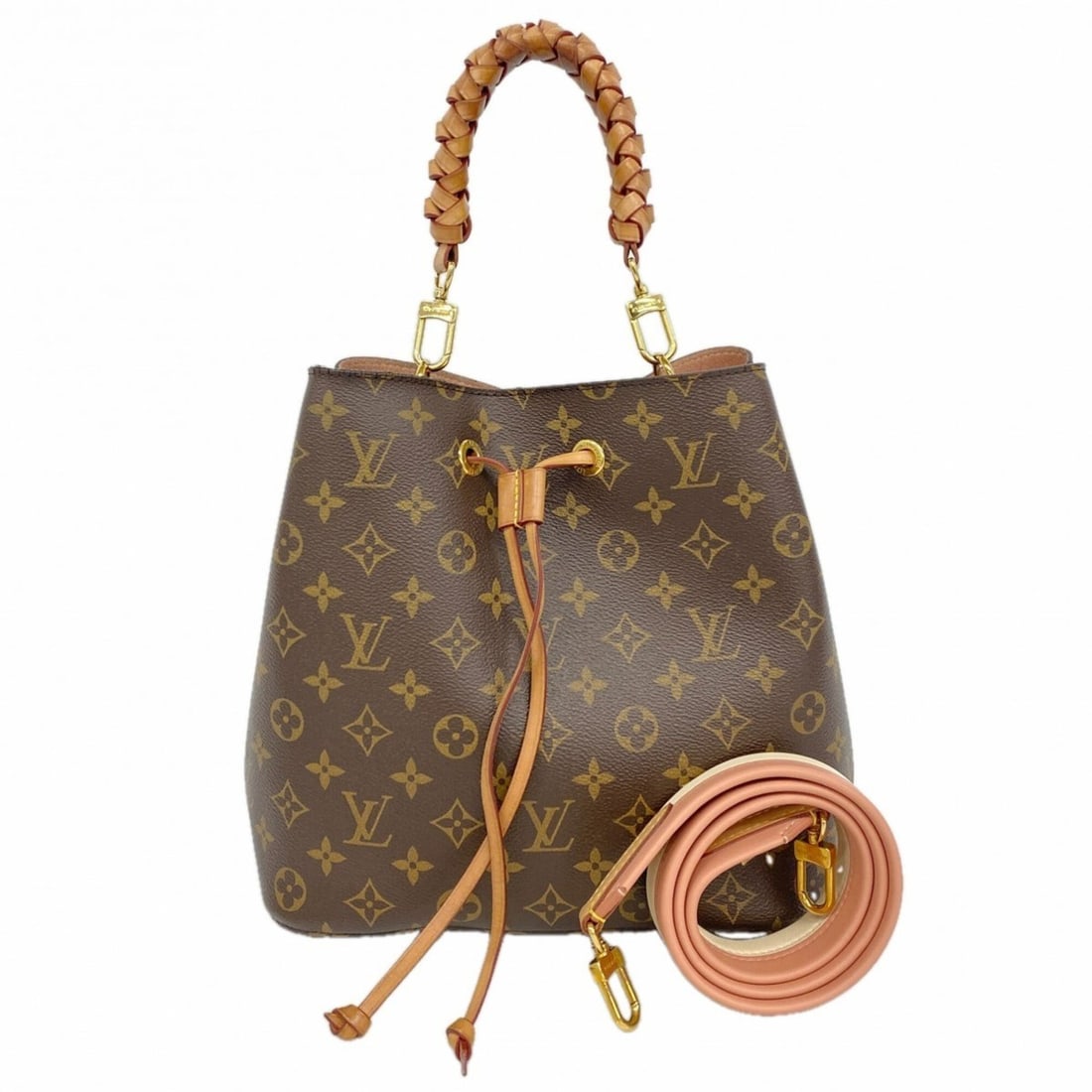 Louis Vuitton Monogram NeoNoe Handbag M45577 Brown 2-way bag for women: --- Catalog ---Category: SizeSize (HxWxD): 25.5cm x 26cm x 17cm / 10.03'' x 10.23'' x 6.69''Category: DesignType: HandbagColor: BrownGender: WomenCategory: GeneralMPN: M45577Brand: Louis Vuitton--- It