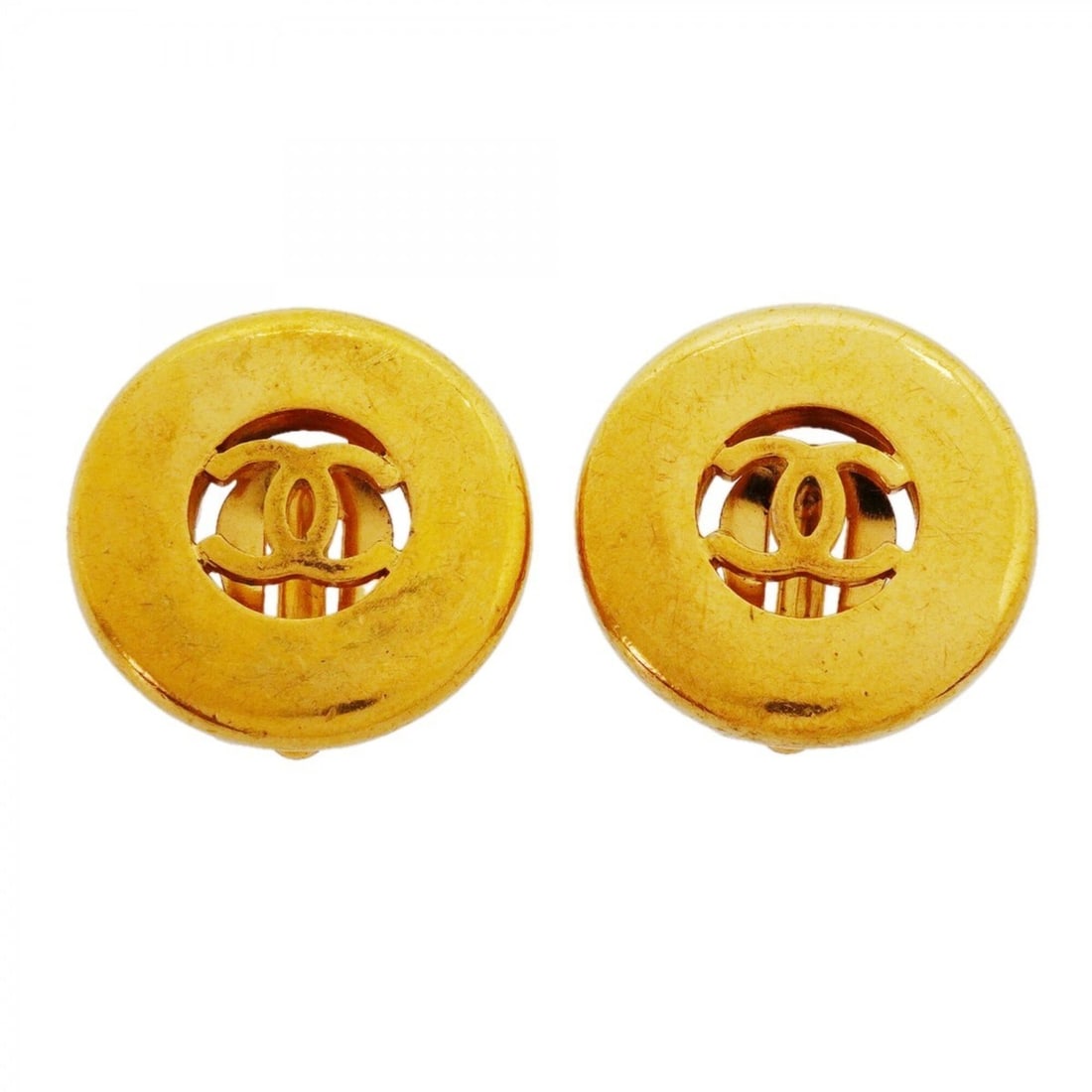 Chanel Earrings, Coco Mark Circle, GP Plated Gold, Women's: --- Catalog ---Category: SizeSize (HxWxD): 24.70mm x 24.70mm / 0.97'' x 0.97''Category: DesignType: Clip earringsColor: GoldGender: WomenMaterial: Gold platingCategory: GeneralBrand: Chanel--- Item Li