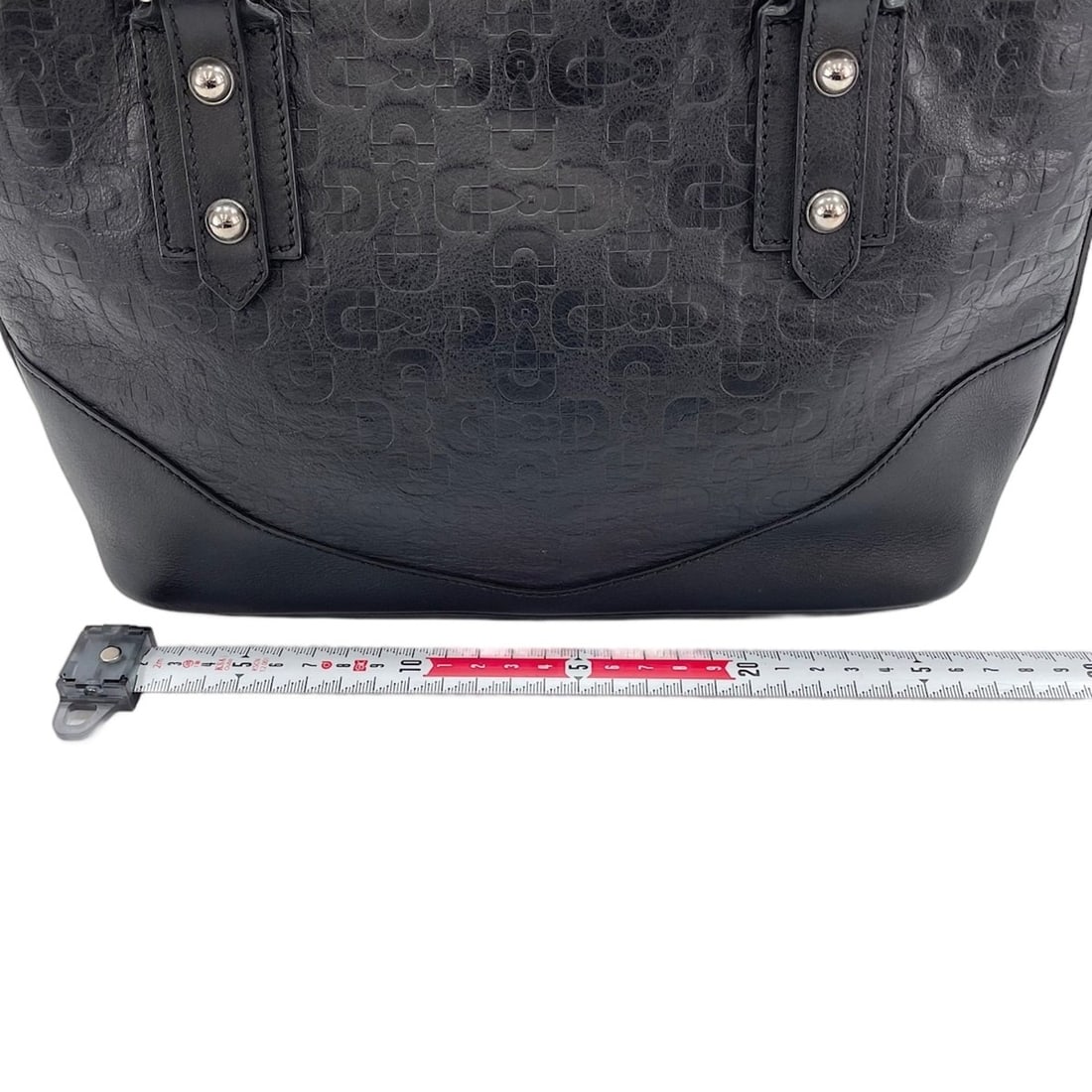 Gucci Horsebit Pattern Handbag, Black - 4