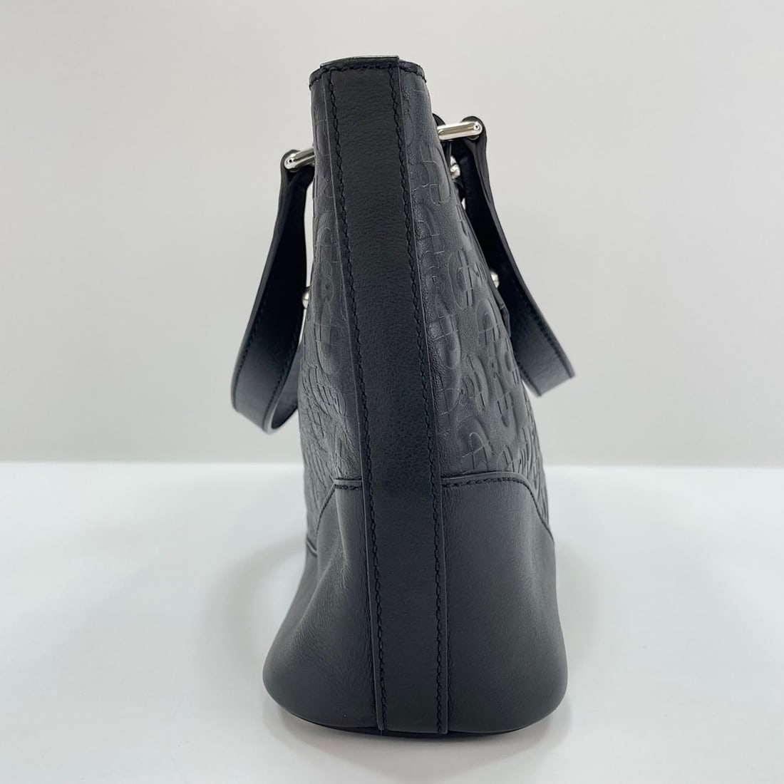 Gucci Horsebit Pattern Handbag, Black - 6