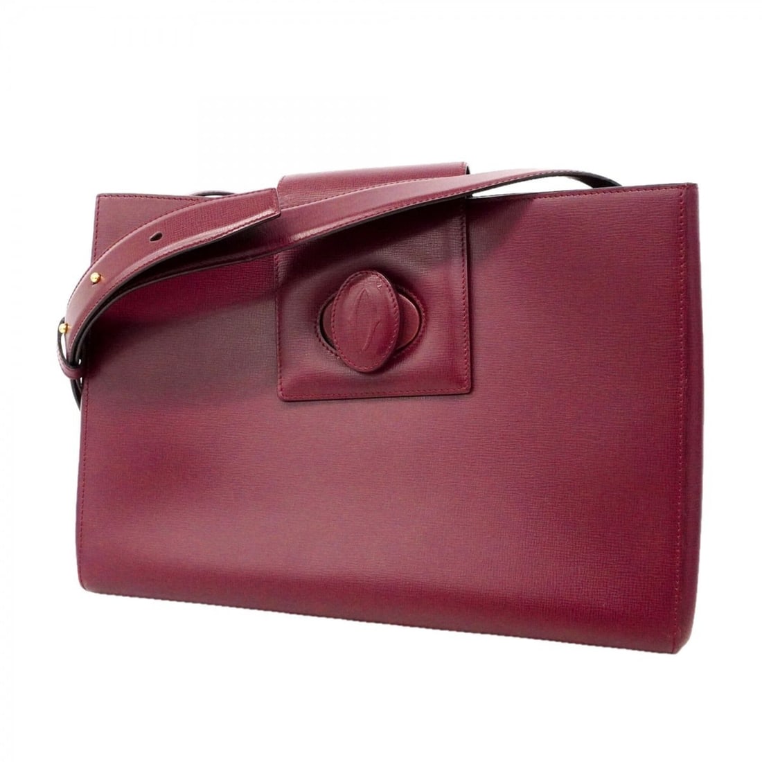 Cartier Must Shoulder Bag, Leather, Bordeaux, Women's: --- Catalog ---Category: SizeSize (HxWxD): 21.5cm x 31.5cm x 12.5cm / 8.46'' x 12.4'' x 4.92''Category: DesignType: Shoulder bagColor: BordeauxGender: WomenMaterial: Leather Hardware Color: GoldCatego