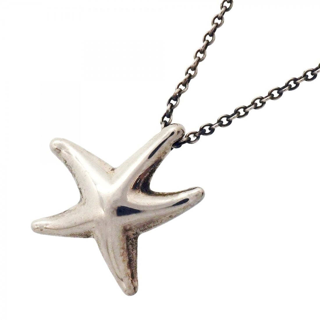 Tiffany & Co. Starfish Necklace, Sterling Silver 925, Women's: --- Catalog ---Category: SizePendant Size: 15mm x 14.2mm / 0.59'' x 0.55''Neck Circumference: 40.5 cm / 15.94''Category: DesignGender: WomenMaterial: Silver 925Necklace Type: NecklaceCategory: General