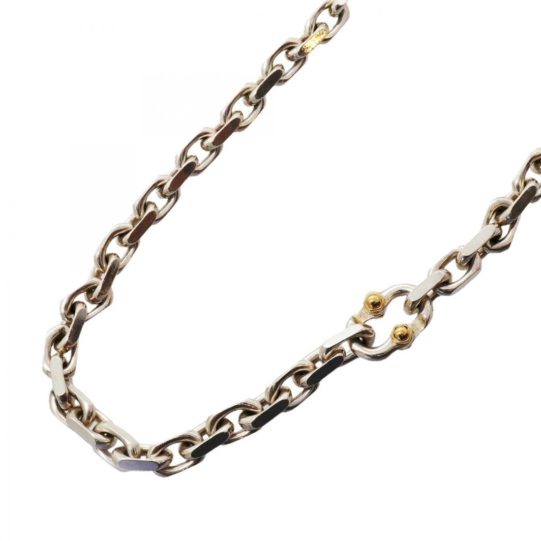 Tiffany & Co. Makers Necklace, 18K Yellow Gold (KYG), Sterling Silver 925, for Men and Women: --- Catalog ---Category: SizeNeck Circumference: 62 cm / 24.4''Category: DesignGender: Men,WomenMaterial: Silver 925, Yellow gold (18K)Necklace Type: NecklaceCategory: GeneralBrand: Tiffany--- Item Li