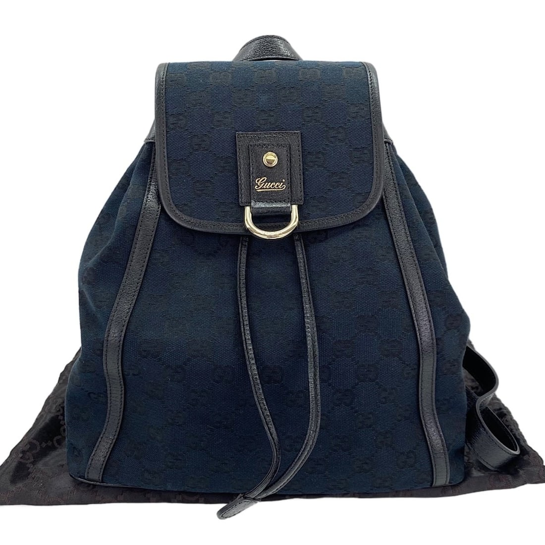 Gucci backpack, navy: --- Catalog ---Category: SizeSize (HxWxD): 32cm x 28cm x 12.5cm / 12.59'' x 11.02'' x 4.92''Category: DesignType: BackpackColor: NavyGender: WomenCategory: GeneralBrand: GucciCountry of Origin: Italy-