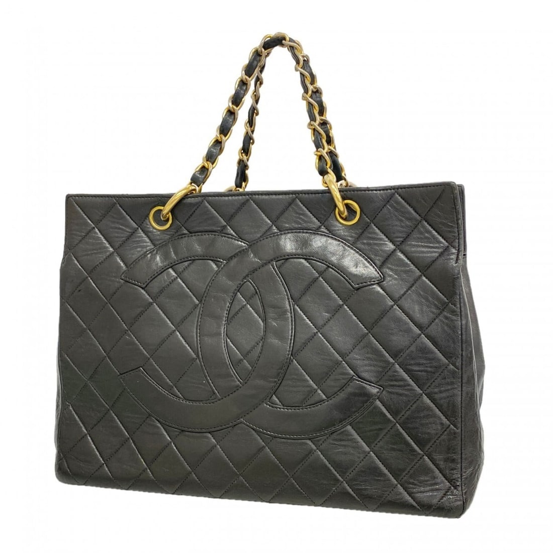 Chanel Tote Bag/Chain Tote, Matelassé Lambskin, Black, Women's, P3054335: --- Catalog ---Category: SizeSize (HxWxD): 24.5cm x 36.5cm x 16.5cm / 9.64'' x 14.37'' x 6.49''Category: DesignType: Tote bagColor: BlackGender: WomenMaterial: Leather Hardware Color: GoldLeather/Fur 