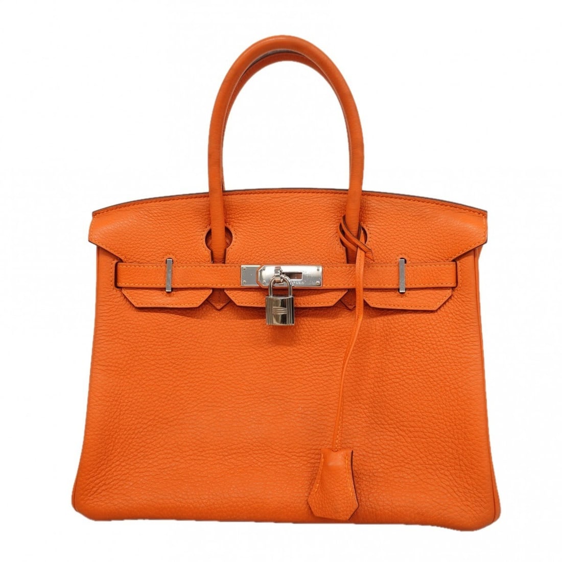 Hermes Birkin 30 Togo Leather Handbag, Orange, ?N Stamp, Women's, OP009625: --- Catalog ---Category: SizeSize (HxWxD): 24cm x 30.5cm x 16cm / 9.44'' x 12'' x 6.29''Category: DesignType: HandbagColor: OrangeGender: WomenMaterial: Togo leather Hardware Color: SilverCategory: Ge
