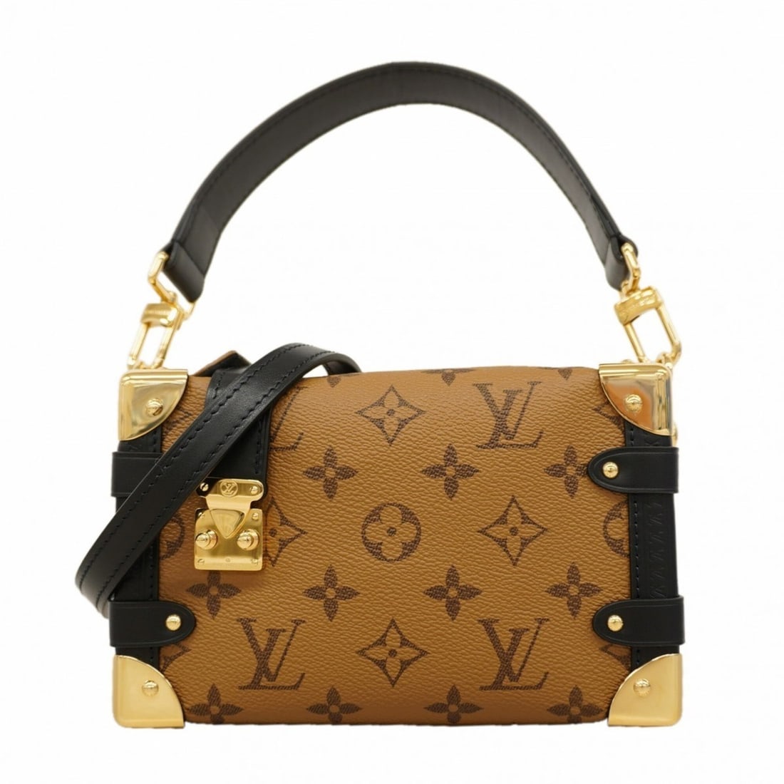 Louis Vuitton Monogram Reverse Side Trunk Handbag M47139 Brown 2-way bag for women OP007519: --- Catalog ---Category: SizeSize (HxWxD): 12cm x 19cm x 7cm / 4.72'' x 7.48'' x 2.75''Category: DesignType: HandbagColor: BrownGender: WomenCategory: GeneralMPN: M47139Brand: Louis Vuitton--- Item Li
