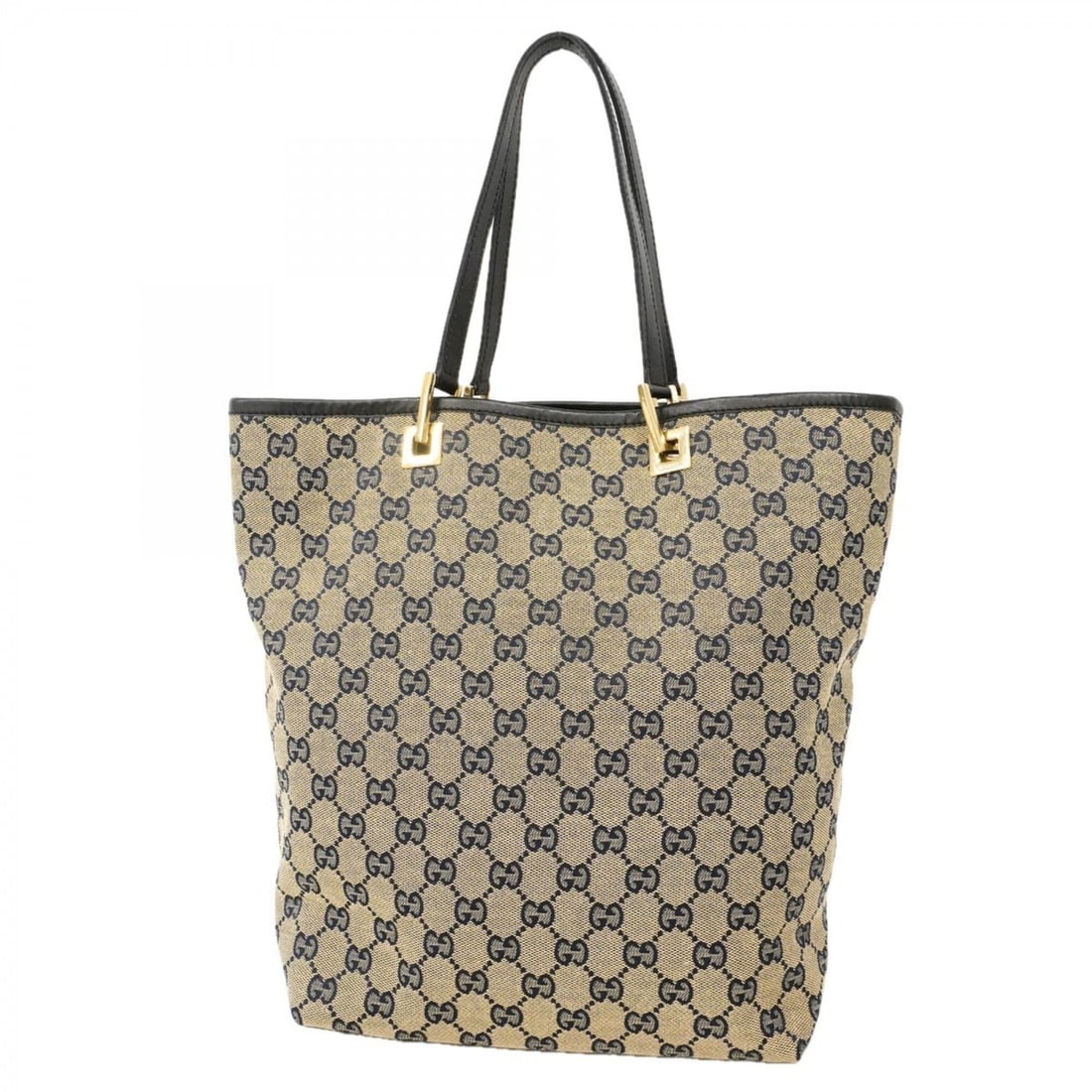 Gucci Tote Bag GG Canvas 002 1098 Navy Black Women's OP006970: --- Catalog ---Category: SizeSize (HxWxD): 32cm x 23.5cm x 10.5cm / 12.59'' x 9.25'' x 4.13''Category: DesignType: Tote bagColor: Black, NavyGender: WomenMaterial: Canvas Hardware Color: GoldCategory: