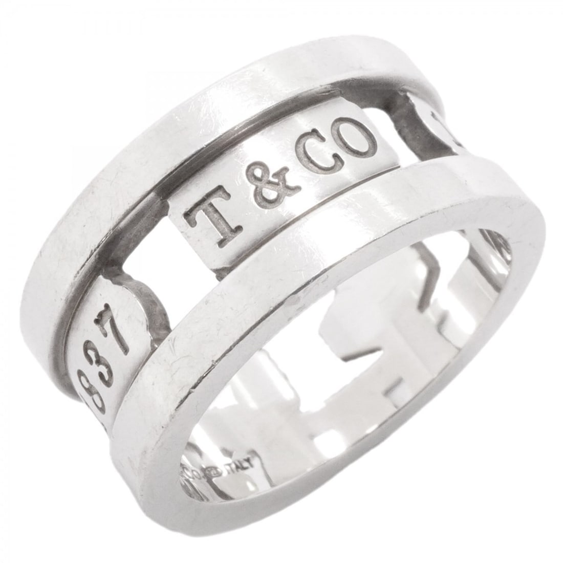 Tiffany & Co. 1837 Element Ring, Sterling Silver 925, Size 12, Women's: --- Catalog ---Category: SizeJP Size: 12US Size: 6.5Category: DesignType: Band ringGender: WomenMaterial: Silver 925Category: GeneralBrand: Tiffany--- Item List ---Section: ConditionRanking: Rank AB U