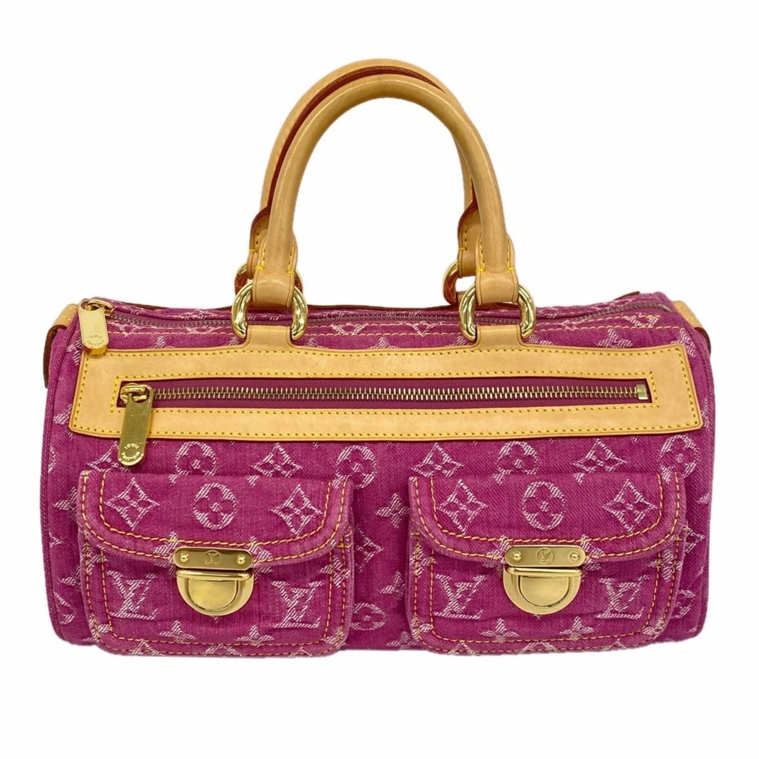 Louis Vuitton Monogram Denim Neo Speedy Handbag M95214 Fuchsia (Women's): --- Catalog ---Category: SizeSize (HxWxD): 17cm x 31cm x 15.5cm / 6.69'' x 12.2'' x 6.1''Category: DesignType: HandbagColor: FuchsiaGender: WomenCategory: GeneralMPN: M95214Brand: Louis Vuitton--- Ite