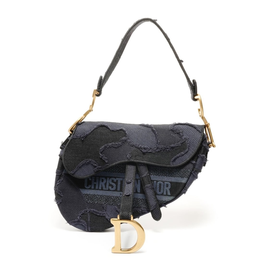 Christian Dior Saddle Bag Jacquard Shoulder Navy: --- Catalog ---Category: SizeSize (HxWxD): 20cm x 26cm x 3cm / 7.87'' x 10.23'' x 1.18''Category: DesignType: Saddle bag, Shoulder bagColor: NavyGender: WomenCategory: GeneralBrand: Christian DiorCoun