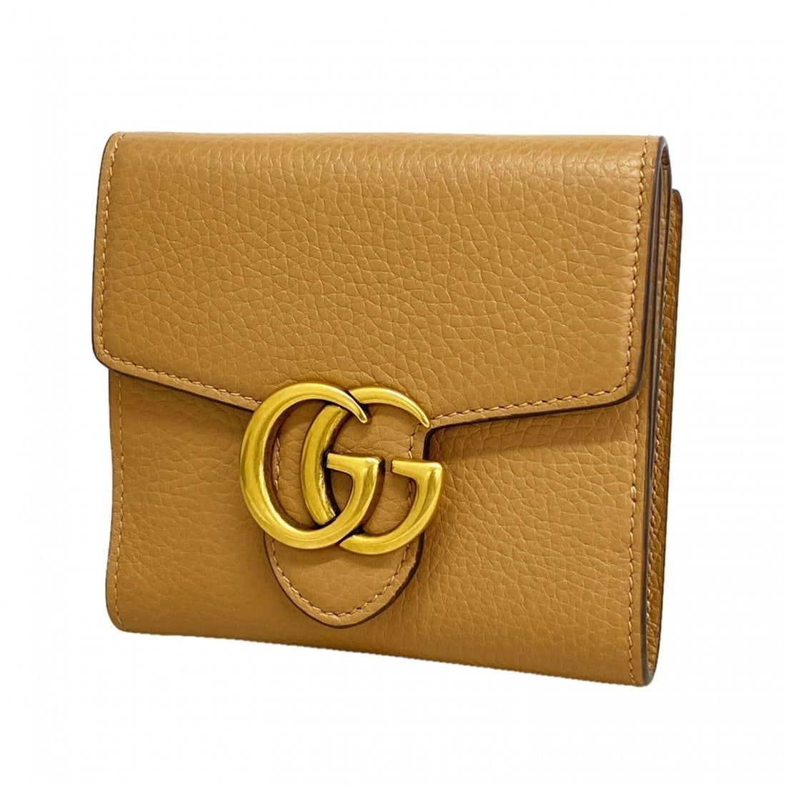 Gucci GG Marmont Wallet 782749 Leather Beige Brown Women's P3068539 (1 of 12)