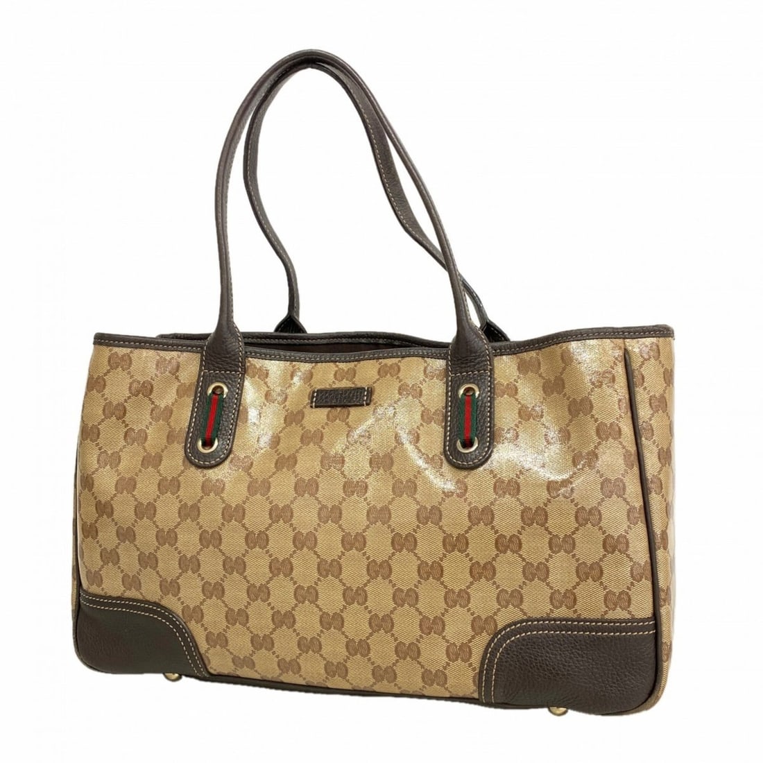 Gucci GG Crystal Tote Bag 293592, Coated Canvas, Beige/Brown/Champagne, Women's, P3049395: --- Catalog ---Category: SizeSize (HxWxD): 23cm x 38cm x 10cm / 9.05'' x 14.96'' x 3.93''Category: DesignType: Tote bagColor: Beige, BrownGender: WomenMaterial: Coated canvas Hardware Color: Champagne