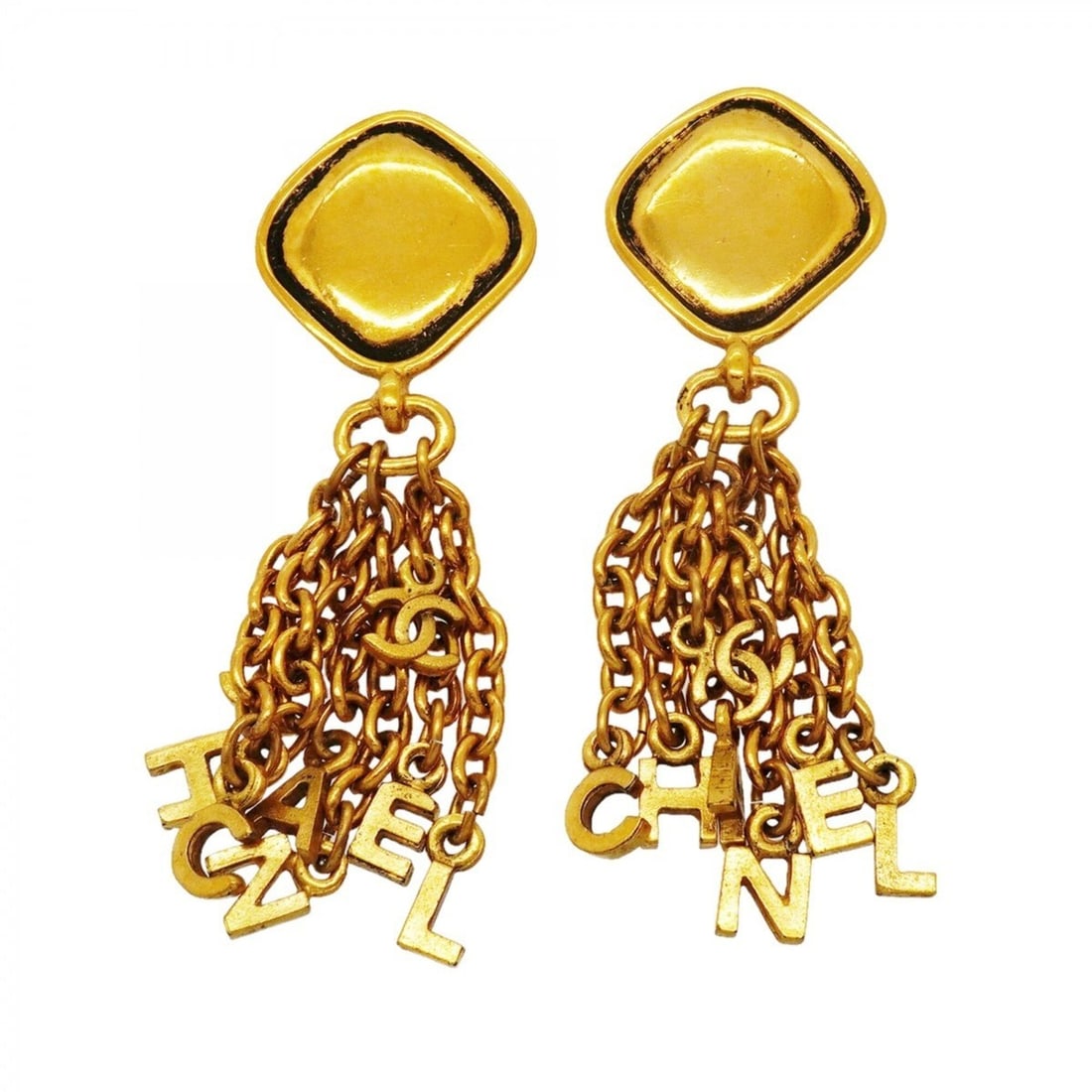 Chanel earrings, Coco Mark, GP plated gold, women's.: --- Catalog ---Category: SizeSize (HxWxD): 77.50mm x 23.50mm / 3.05'' x 0.93''Category: DesignType: Clip earringsColor: GoldGender: WomenMaterial: Gold platingCategory: GeneralBrand: Chanel--- Item Li