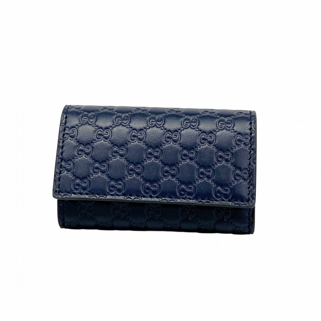 Gucci accessories/key case, Guccissima 150402, leather, navy, men's/women's.: --- Catalog ---Category: DesignType: KeycaseColor: NavyGender: Men,WomenMaterial: Leather Category: GeneralMPN: 150402Brand: GucciCategory: Physical PropertiesSize (HxWxD): 6cm x 9.5cm x 2cm / 2.36'' 