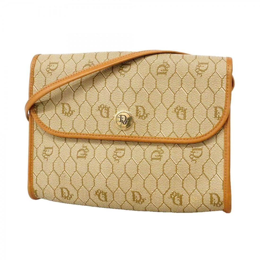 Christian Dior Honeycomb Shoulder Bag, Beige, Women's: --- Catalog ---Category: SizeSize (HxWxD): 16cm x 21cm x 4cm / 6.29'' x 8.26'' x 1.57''Category: DesignType: Shoulder bagColor: BeigeGender: WomenHardware Color: GoldCategory: GeneralBrand: Christian 