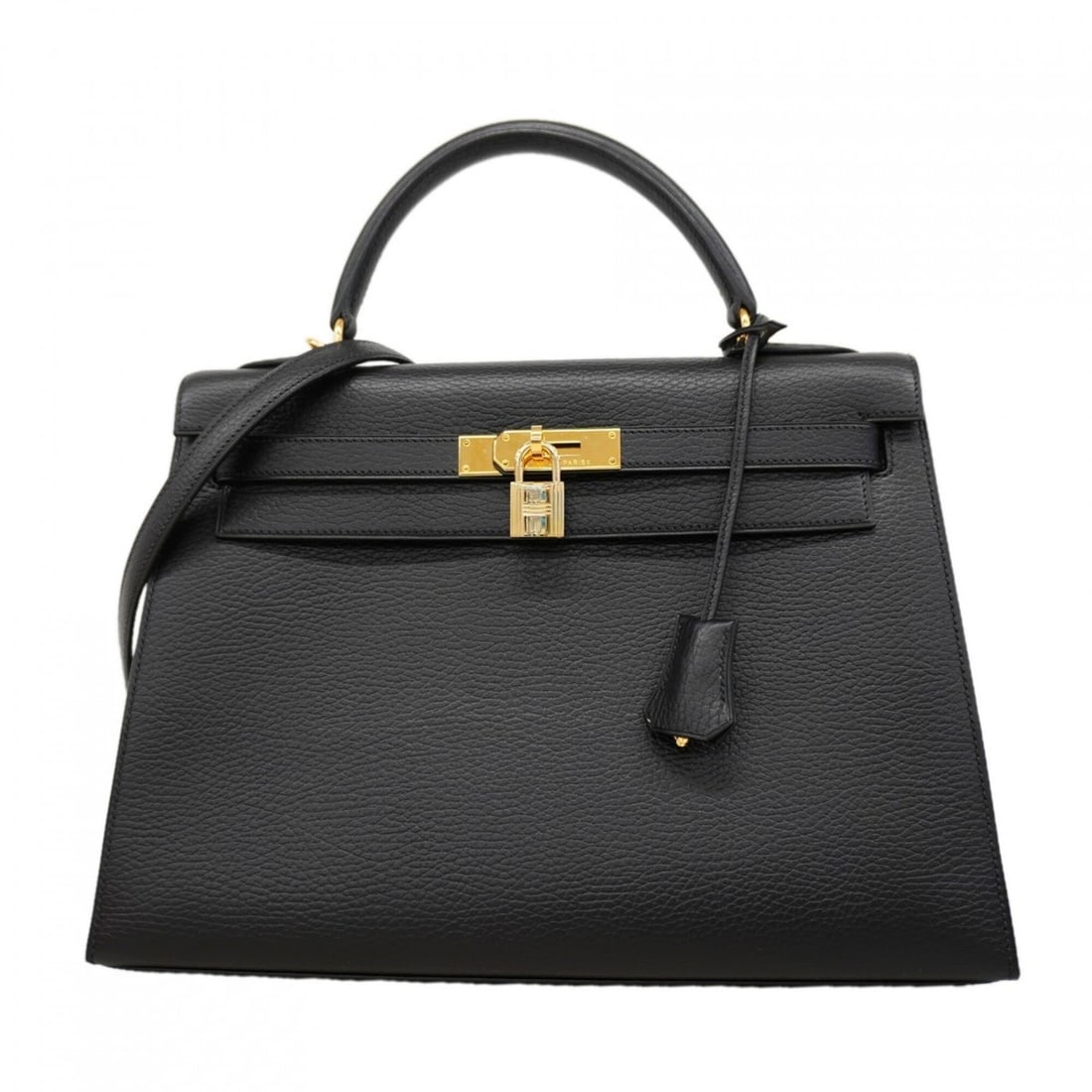 Hermes Jerry 32 Handbag, Ardennes Black, ?G Stamp, 2-way bag for women (1 of 13)