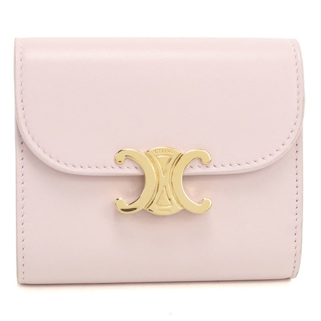 CELINE Celine Tri-fold Wallet 10D783DPV.24DP Small Flap Triomphe Women's Pink: --- Catalog ---Category: SizeSize (HxWxD): 9cm x 10.5cm x 2cm / 3.54'' x 4.13'' x 0.78''Category: DesignType: Wallet (tri-fold)Color: PinkGender: WomenMaterial: Leather Leather/Fur Type: CalfskinCateg