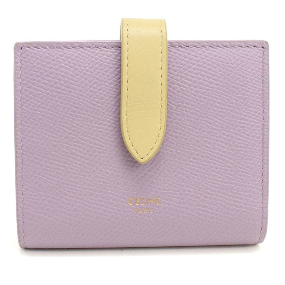 CELINE Celine Bi-fold Wallet 10H26 3BRU Small Strap Women's Purple: --- Catalog ---Category: SizeSize (HxWxD): 9cm x 10.5cm x 2cm / 3.54'' x 4.13'' x 0.78''Category: DesignType: Wallet (bi-fold)Color: PurpleGender: WomenMaterial: Leather Leather/Fur Type: CalfskinCate