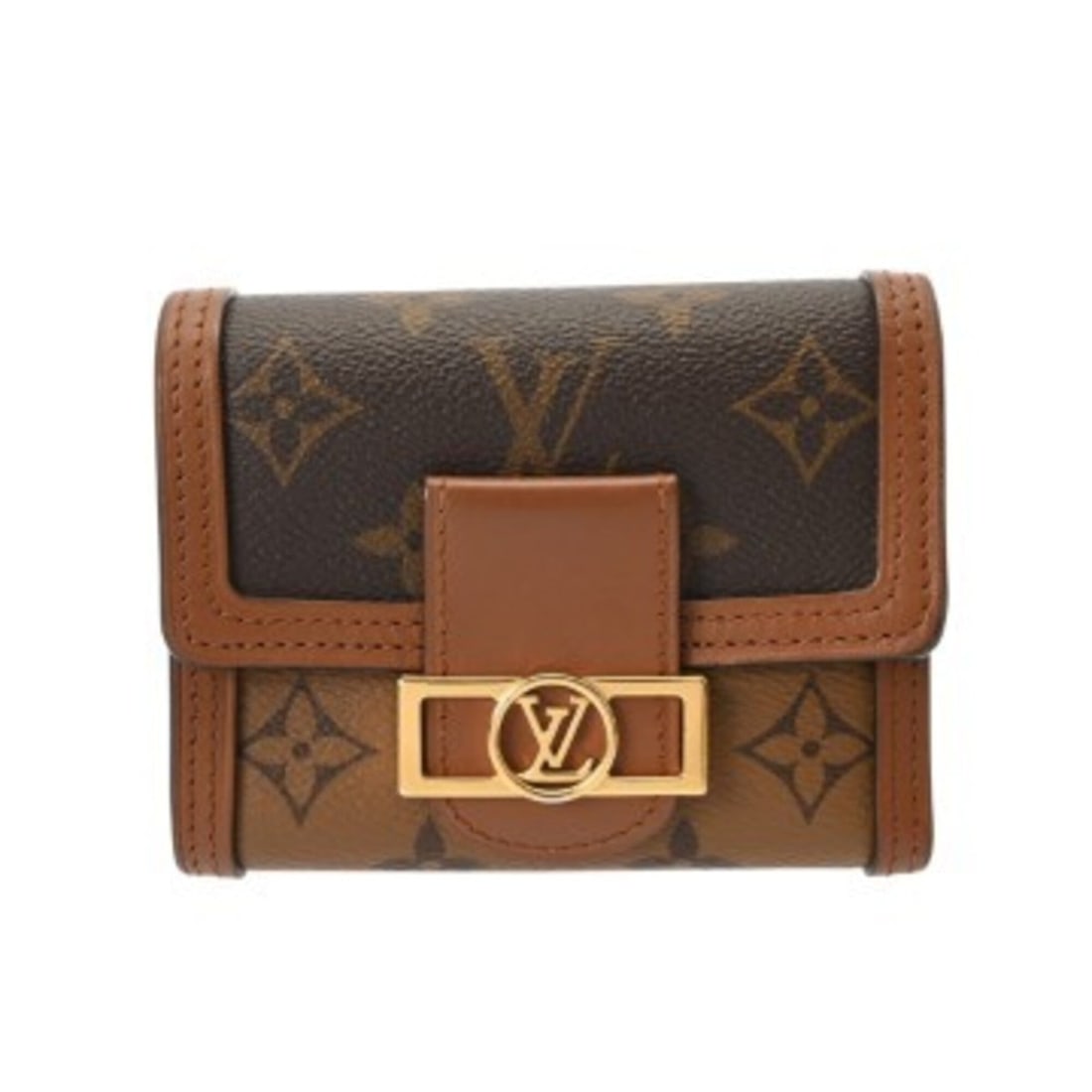 LOUIS VUITTON Louis Vuitton Monogram Reverse Portefeuille Dauphine Compact Brown M68725 Women's: --- Catalog ---Category: SizeSize (HxWxD): 9.5cm x 12cm / 3.74'' x 4.72''Category: DesignType: Wallet (tri-fold)Color: BrownGender: WomenMaterial: Monogram Category: GeneralMPN: M68725Brand: Louis Vui