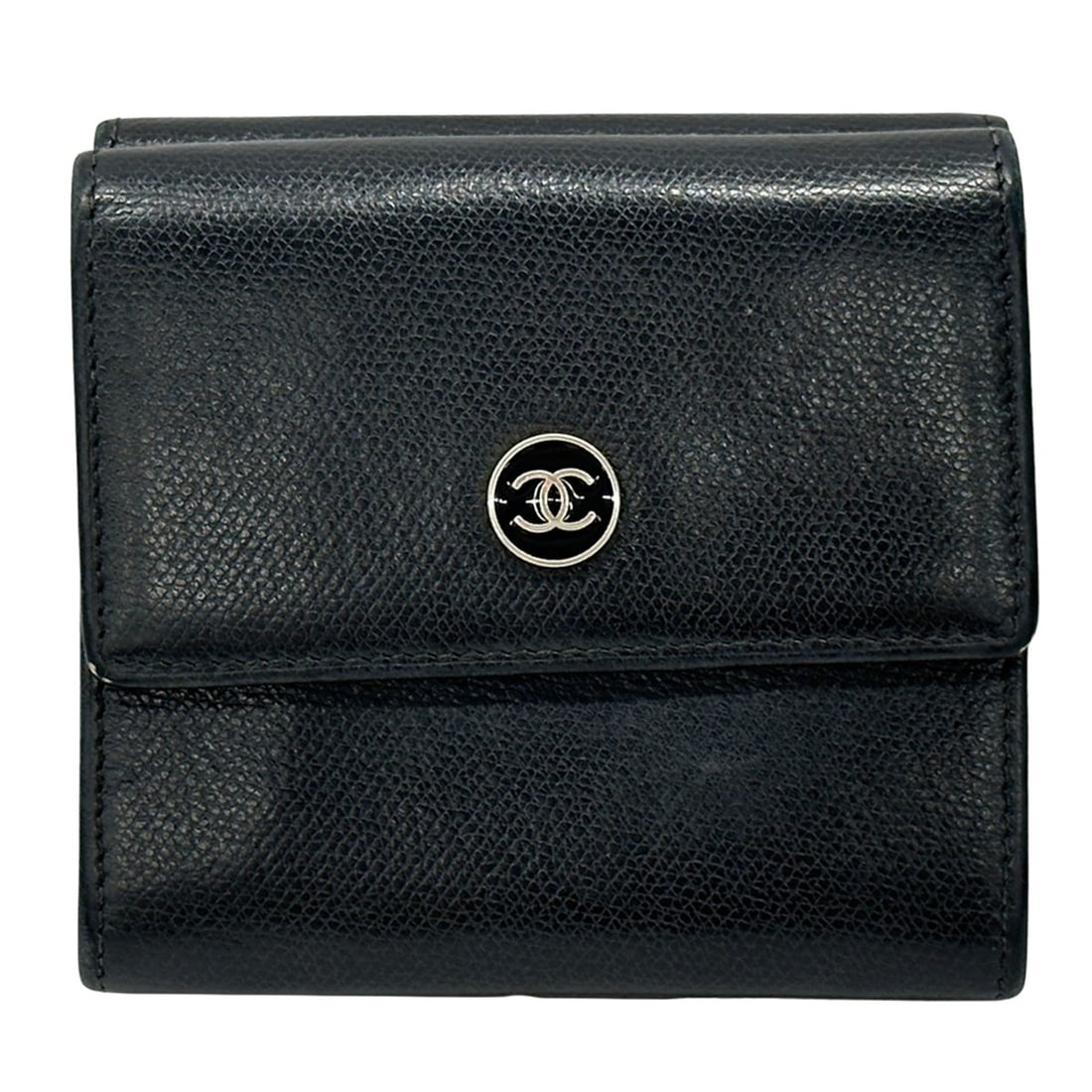 Chanel CHANEL Wallet Coco Button Women's Brand Bi-fold Leather Black: --- Catalog ---Category: SizeSize (HxWxD): 9.5cm x 10cm x 3cm / 3.74'' x 3.93'' x 1.18''Category: DesignType: Wallet (bi-fold)Color: BlackGender: WomenMaterial: Leather Category: GeneralBrand: ChanelC