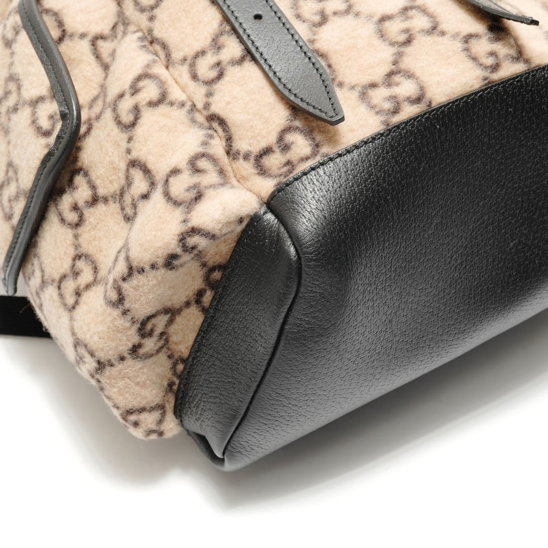 Gucci GG Wool Leather Backpack, Beige - 5
